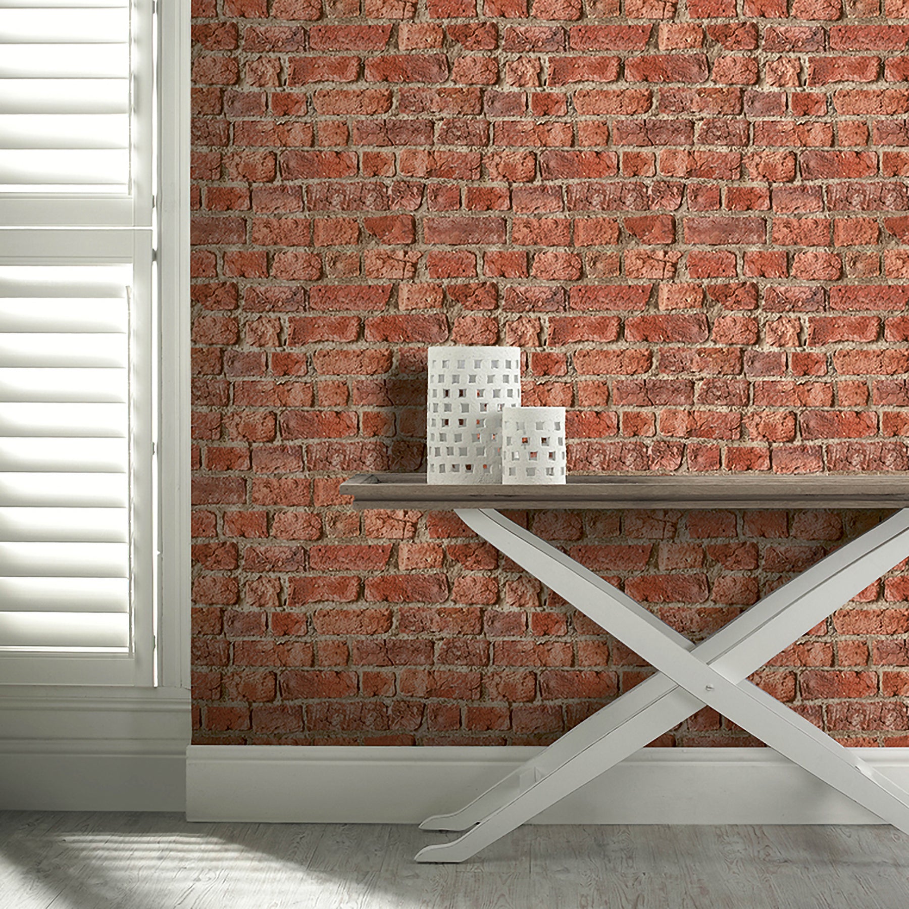 clifford-red-urban-brick-wallpaper-york-wallcoverings-ah696600 - York Wallcoverings Papel pintado