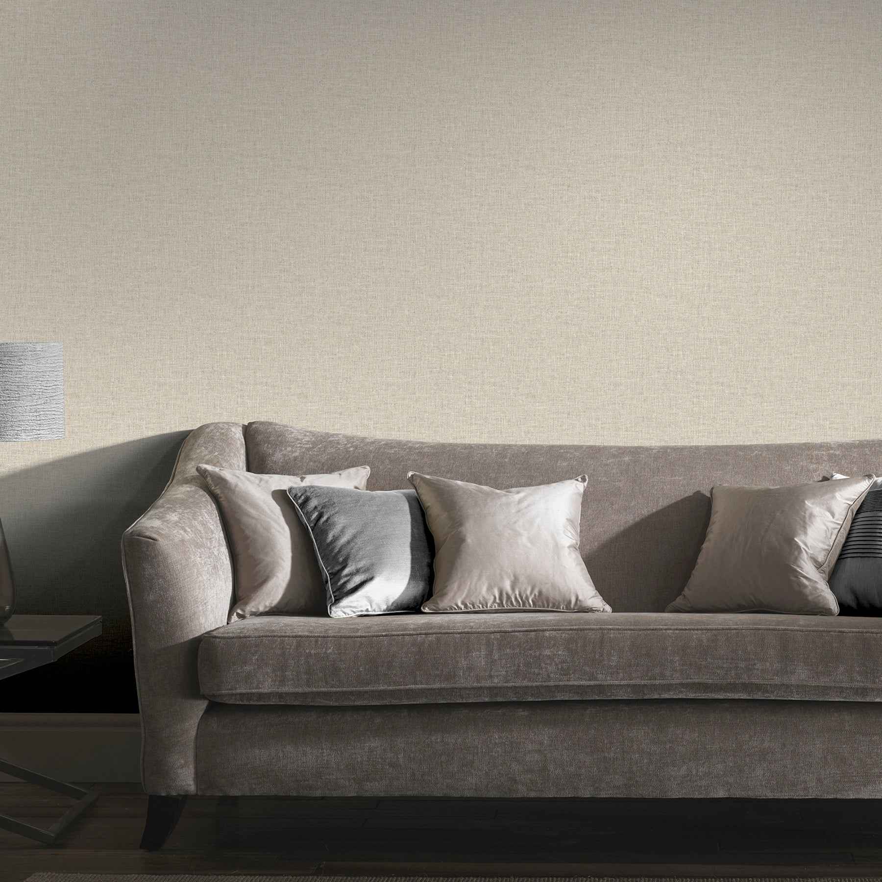 Paulette Neutral Linen Texture Wallpaper - York Wallcoverings - AH901704 - York Wallcoverings Wallpaper
