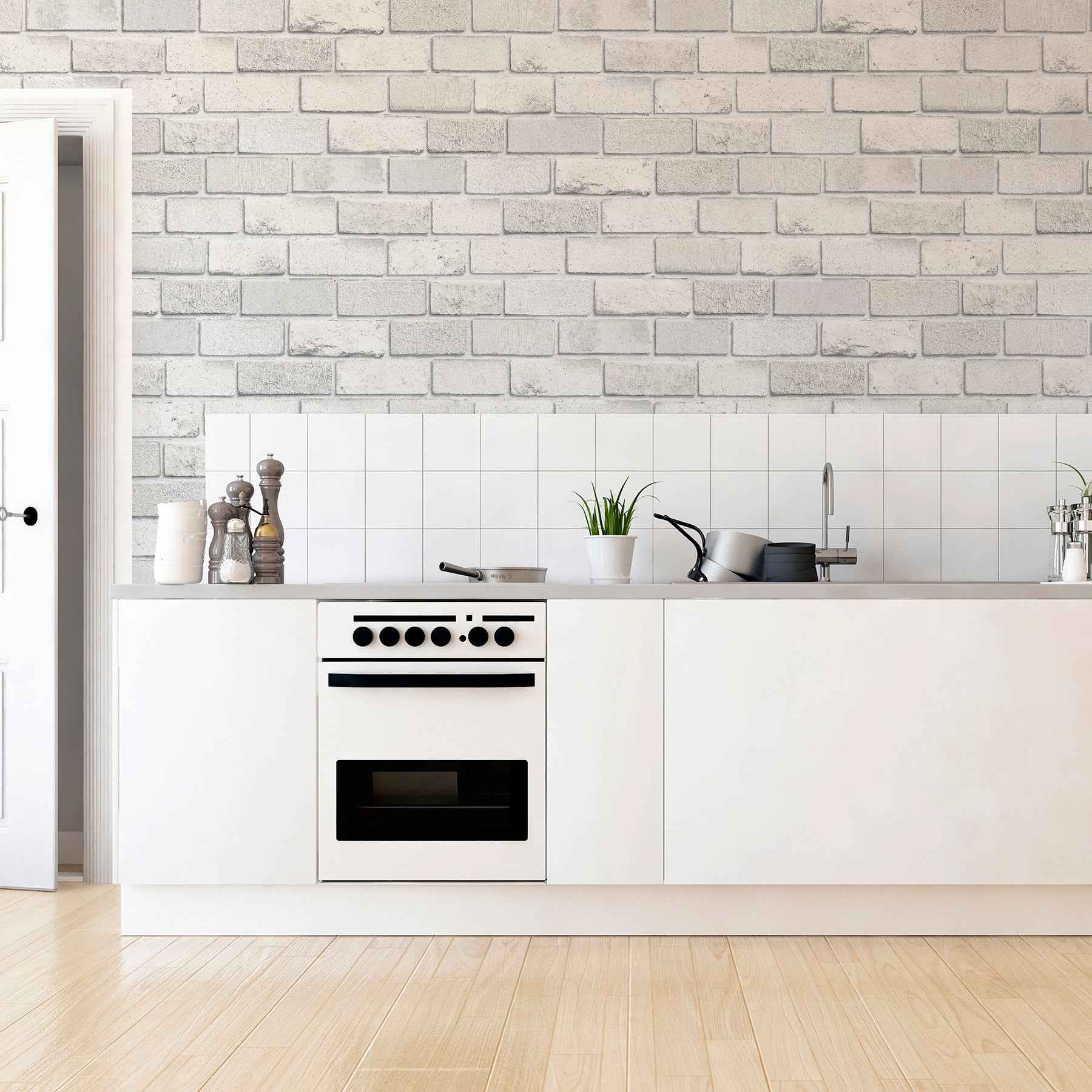 Irving White Diamond Brick Wallpaper - York Wallcoverings - AH902009 - York Wallcoverings Wallpaper