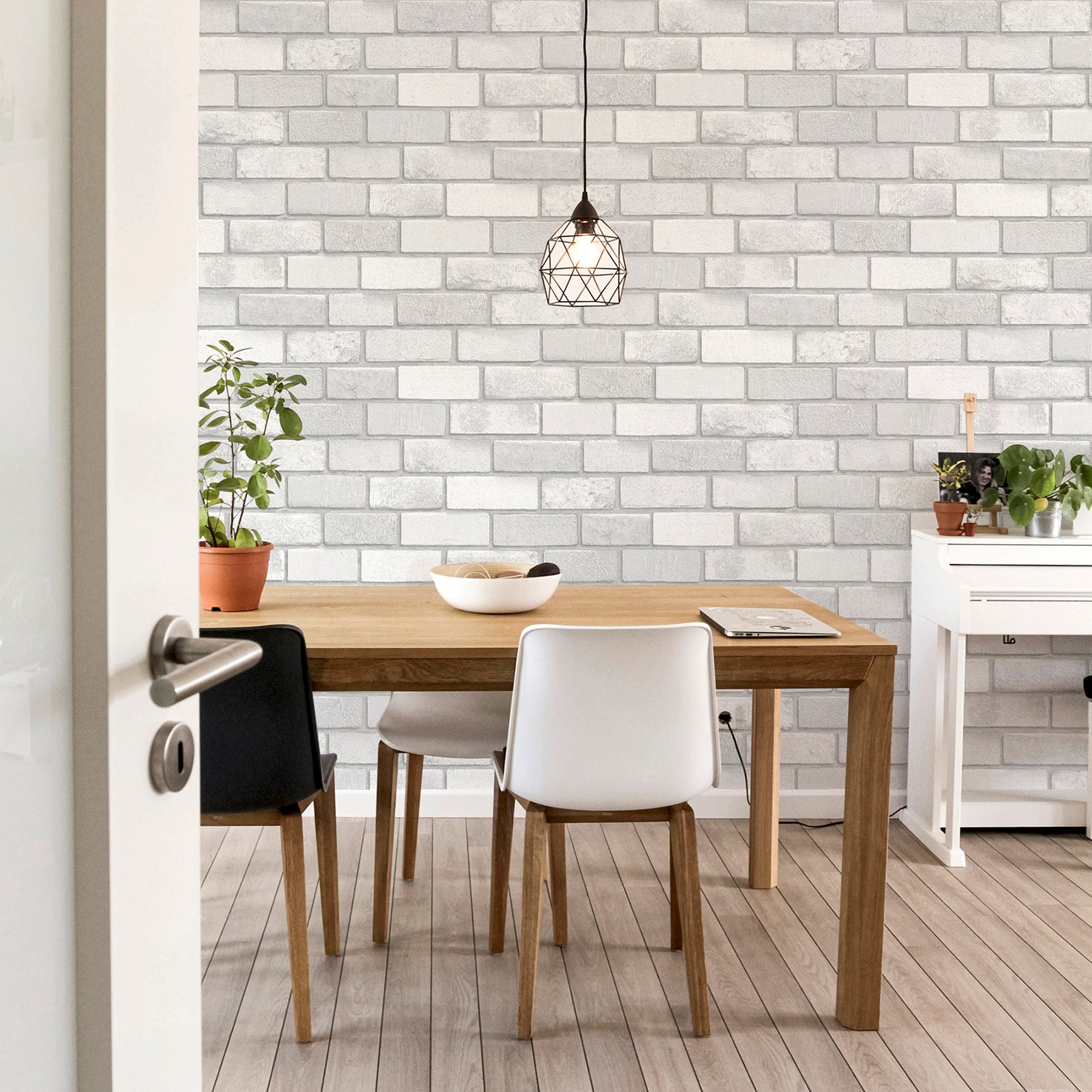 irving-white-diamond-brick-wallpaper-york-wallcoverings-ah902009 - York Wallcoverings Papel pintado