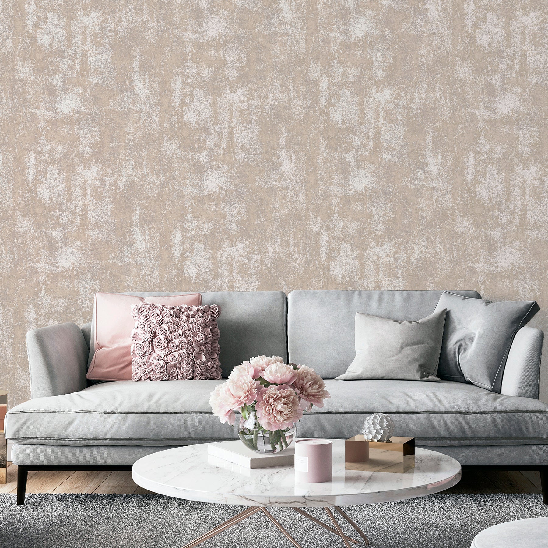 lloyd-blush-stone-texture-wallpaper-york-wallcoverings-ah902107 - York Wallcoverings Papel pintado