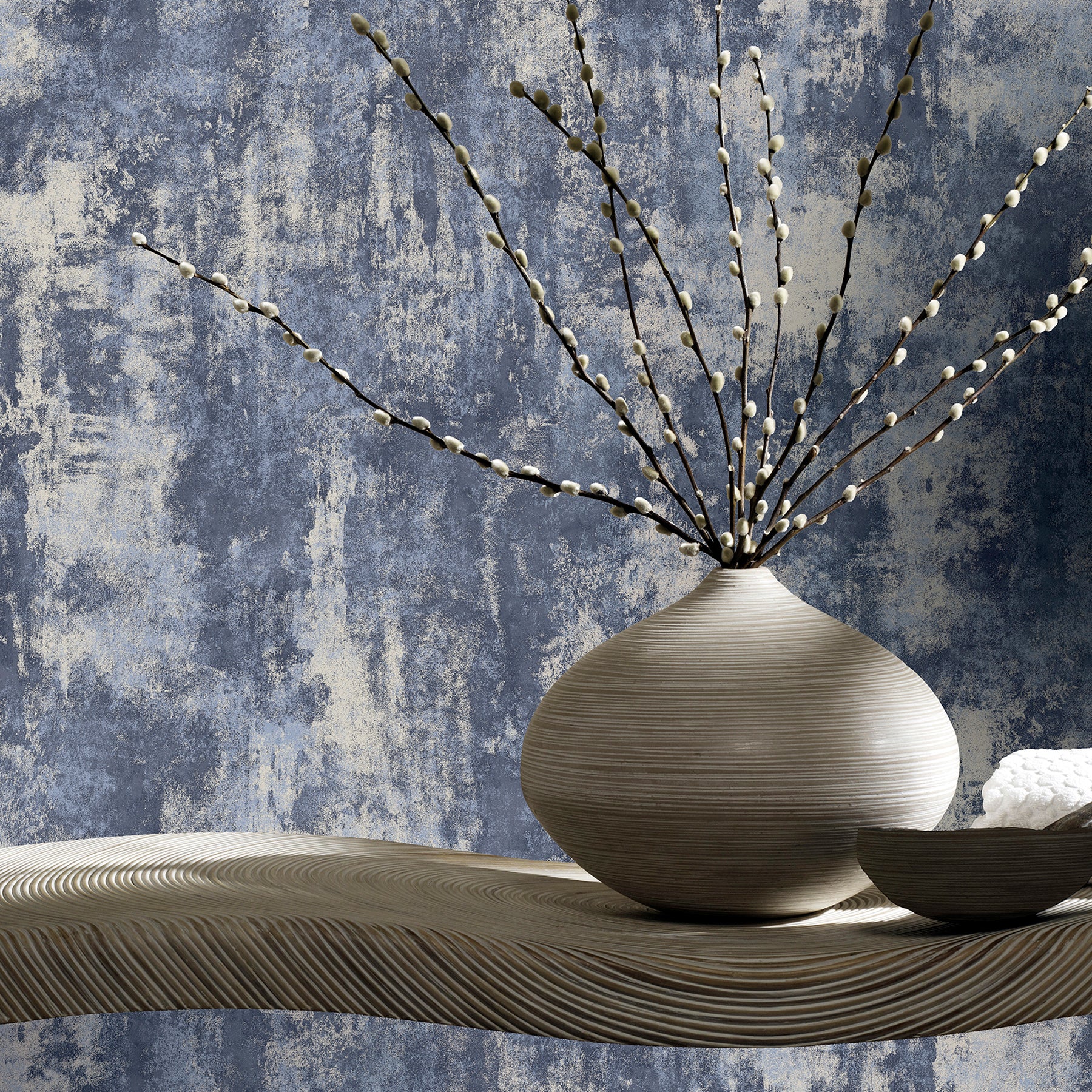 lloyd-blue-stone-texture-wallpaper-york-wallcoverings-ah902108 - York Wallcoverings Papel pintado
