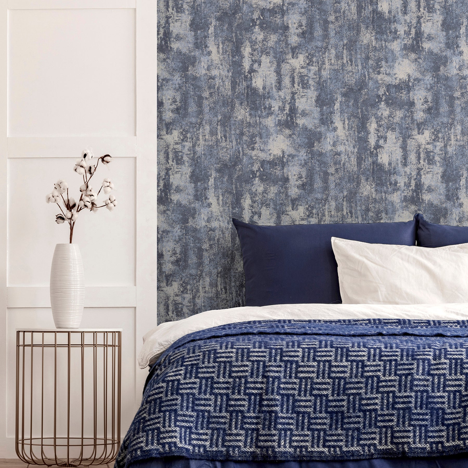 lloyd-blue-stone-texture-wallpaper-york-wallcoverings-ah902108 - York Wallcoverings Papel pintado