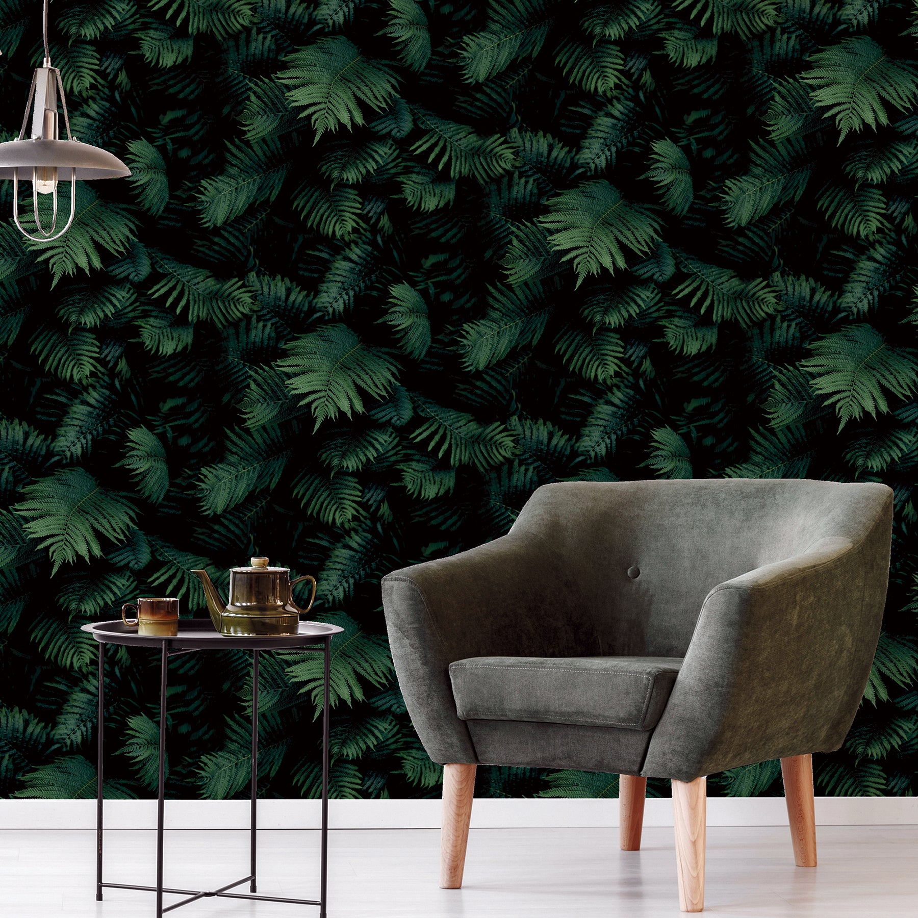 winona-green-ferns-wallpaper-york-wallcoverings-ah907601 - York Wallcoverings Papel pintado