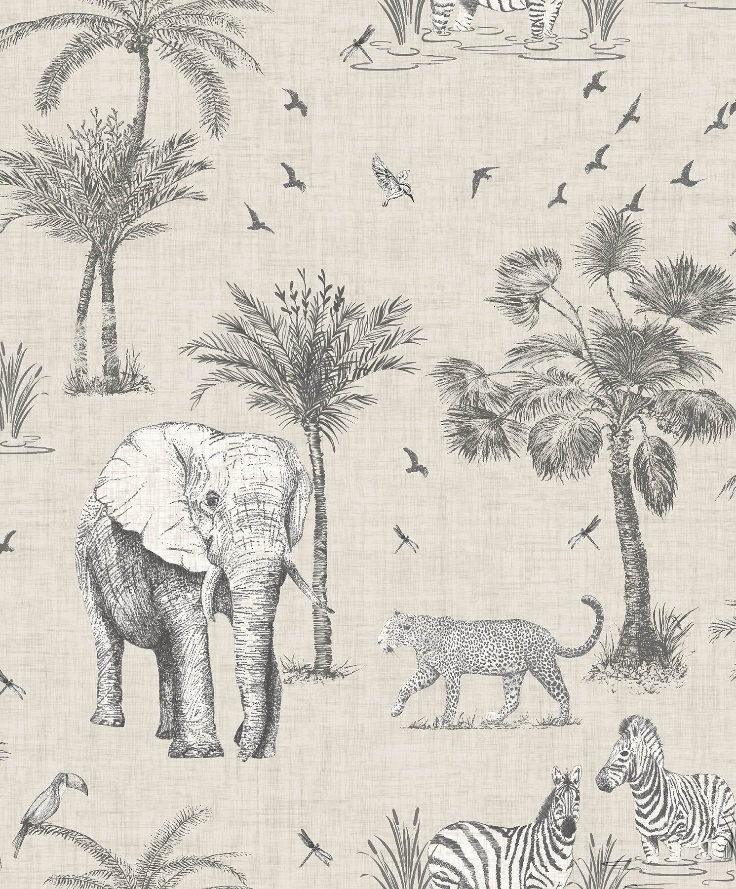 lionel-grey-safari-lagoon-wallpaper-york-wallcoverings-ah908902 - York Wallcoverings Wallpaper