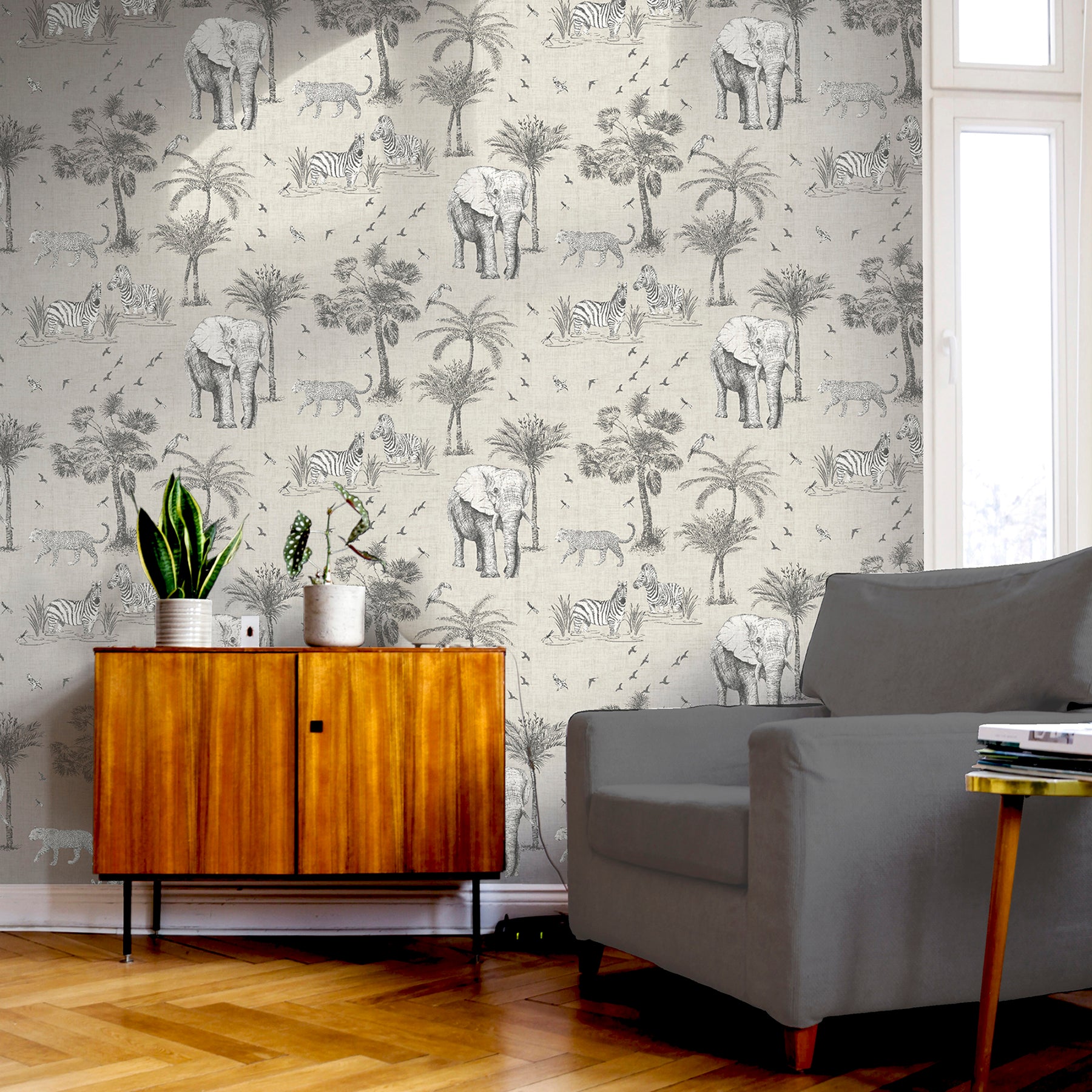 lionel-grey-safari-lagoon-wallpaper-york-wallcoverings-ah908902 - York Wallcoverings Wallpaper