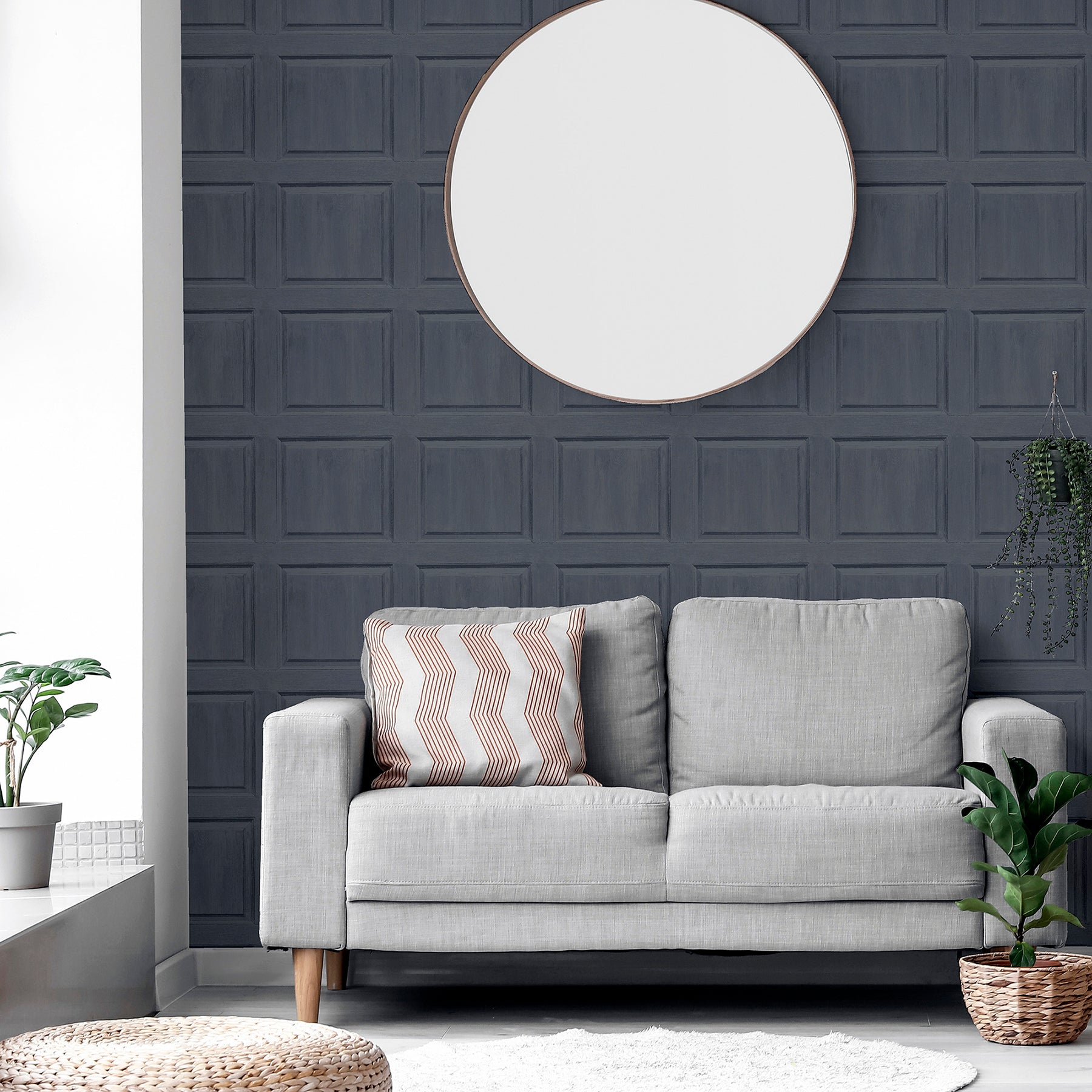 bellamy-charcoal-wooden-panel-wallpaper-york-wallcoverings-ah909600 - York Wallcoverings Papel pintado
