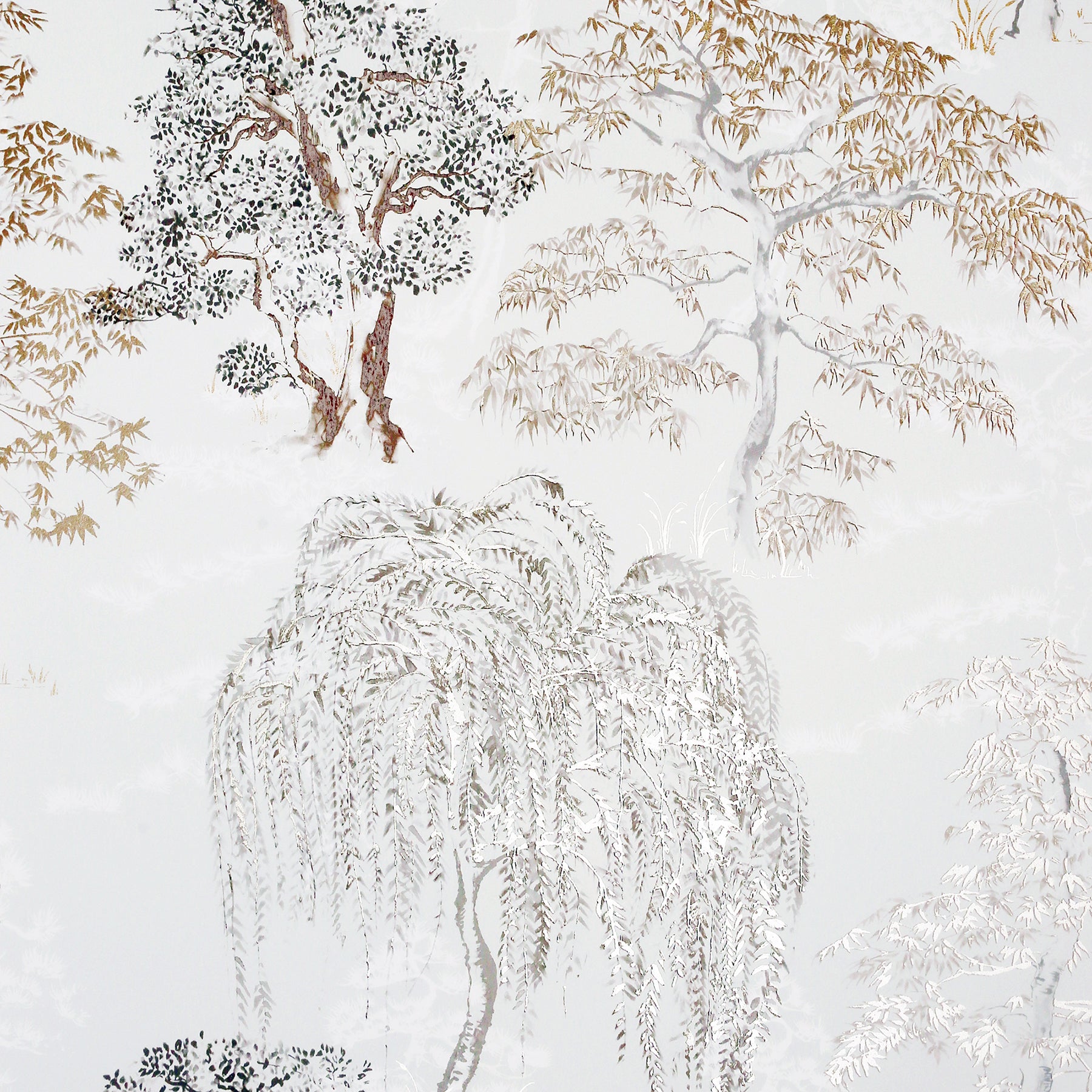 midori-neutral-trees-wallpaper-york-wallcoverings-ah909605 - York Wallcoverings Wallpaper