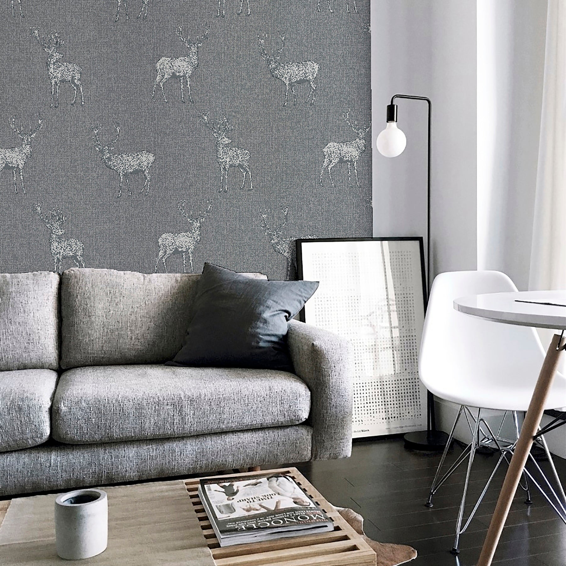 hank-grey-stag-wallpaper-york-wallcoverings-ah909608 - York Wallcoverings Papel pintado