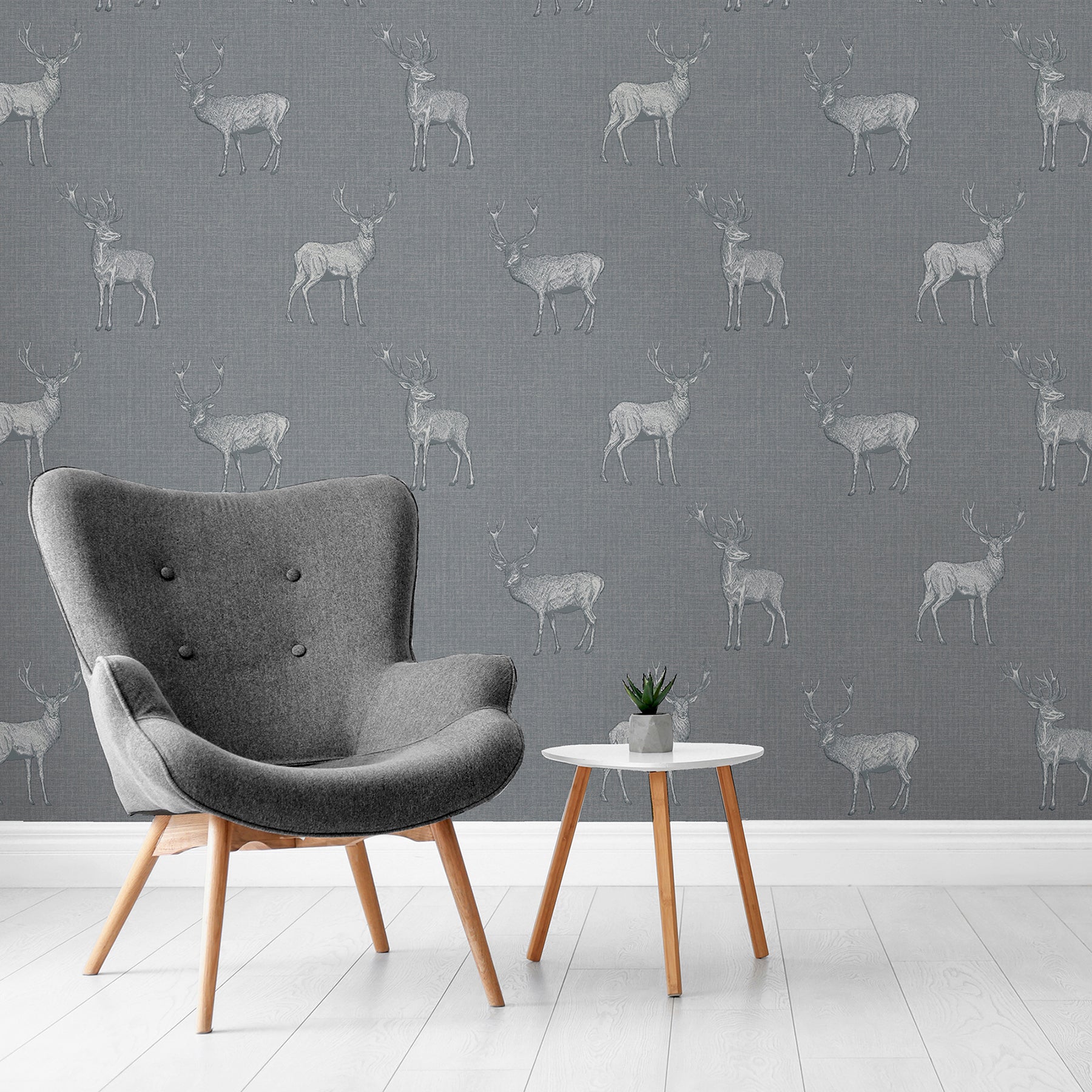 hank-grey-stag-wallpaper-york-wallcoverings-ah909608 - York Wallcoverings Papel pintado