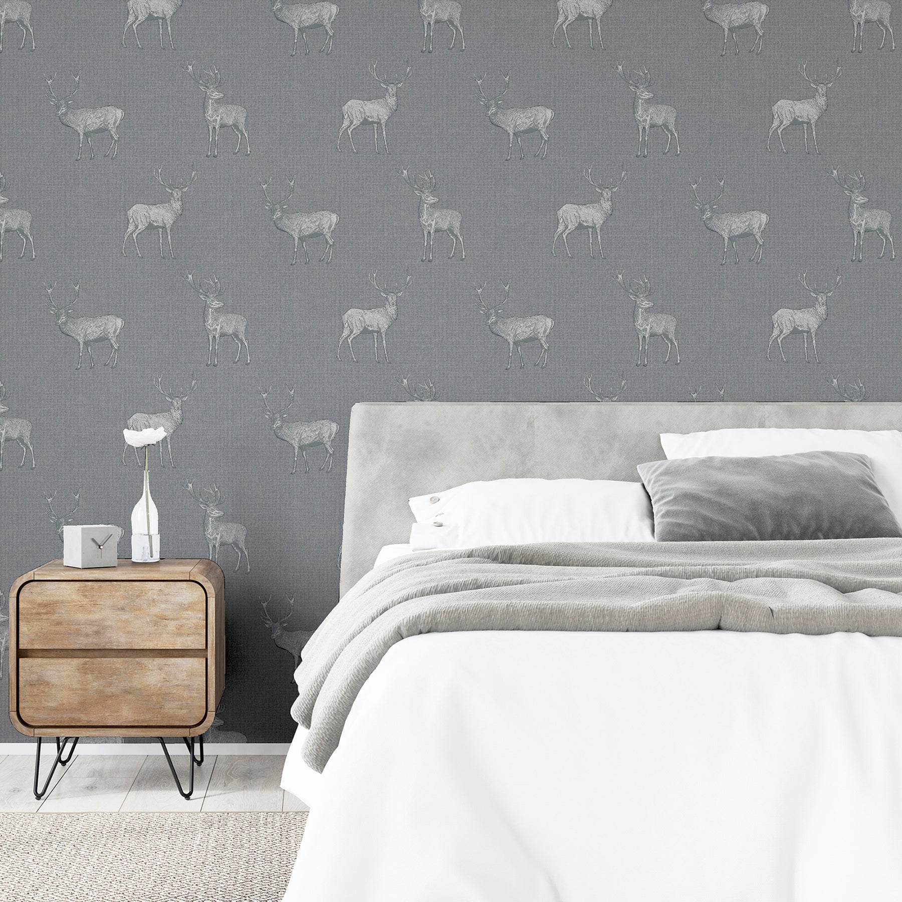 hank-grey-stag-wallpaper-york-wallcoverings-ah909608 - York Wallcoverings Papel pintado