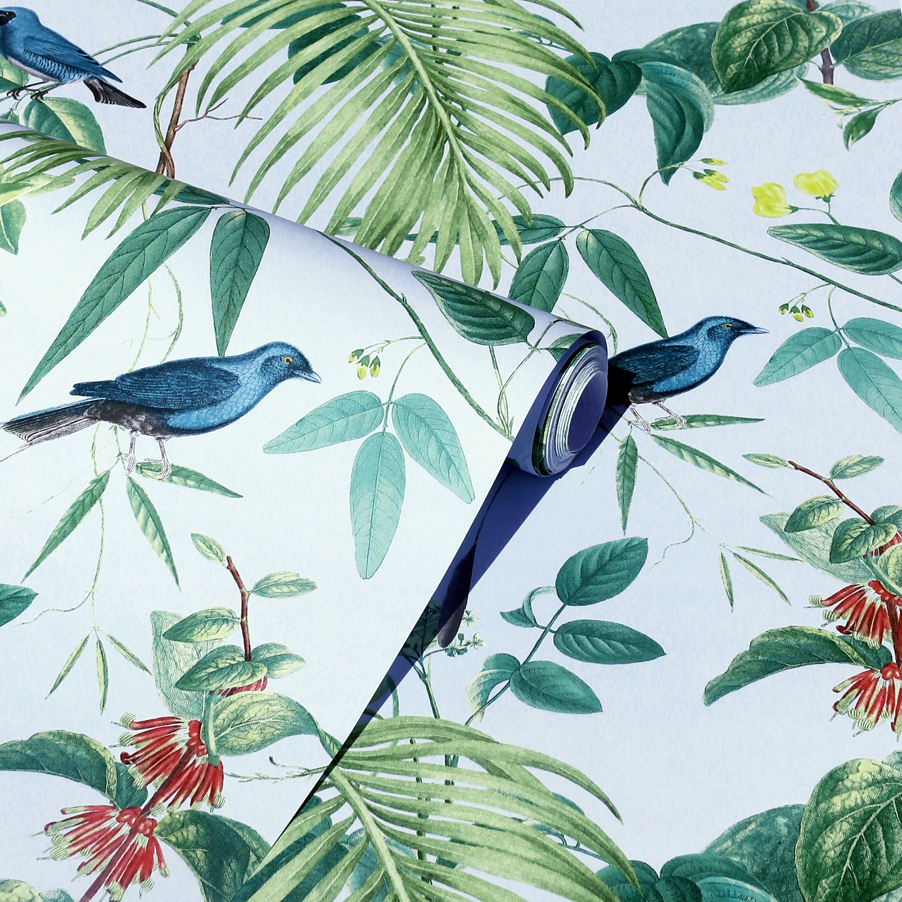 nanette-light-blue-tropical-garden-wallpaper-york-wallcoverings-ah921609 - York Wallcoverings Wallpaper