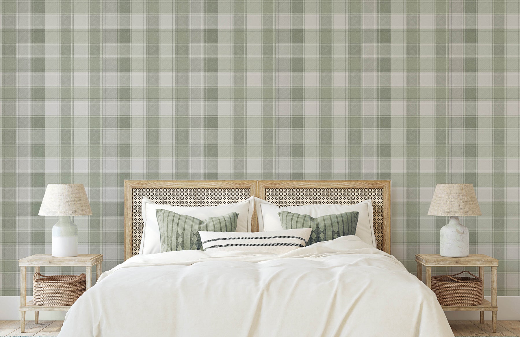rita-green-country-check-wallpaper-york-wallcoverings-ah922806 - York Wallcoverings Papel pintado