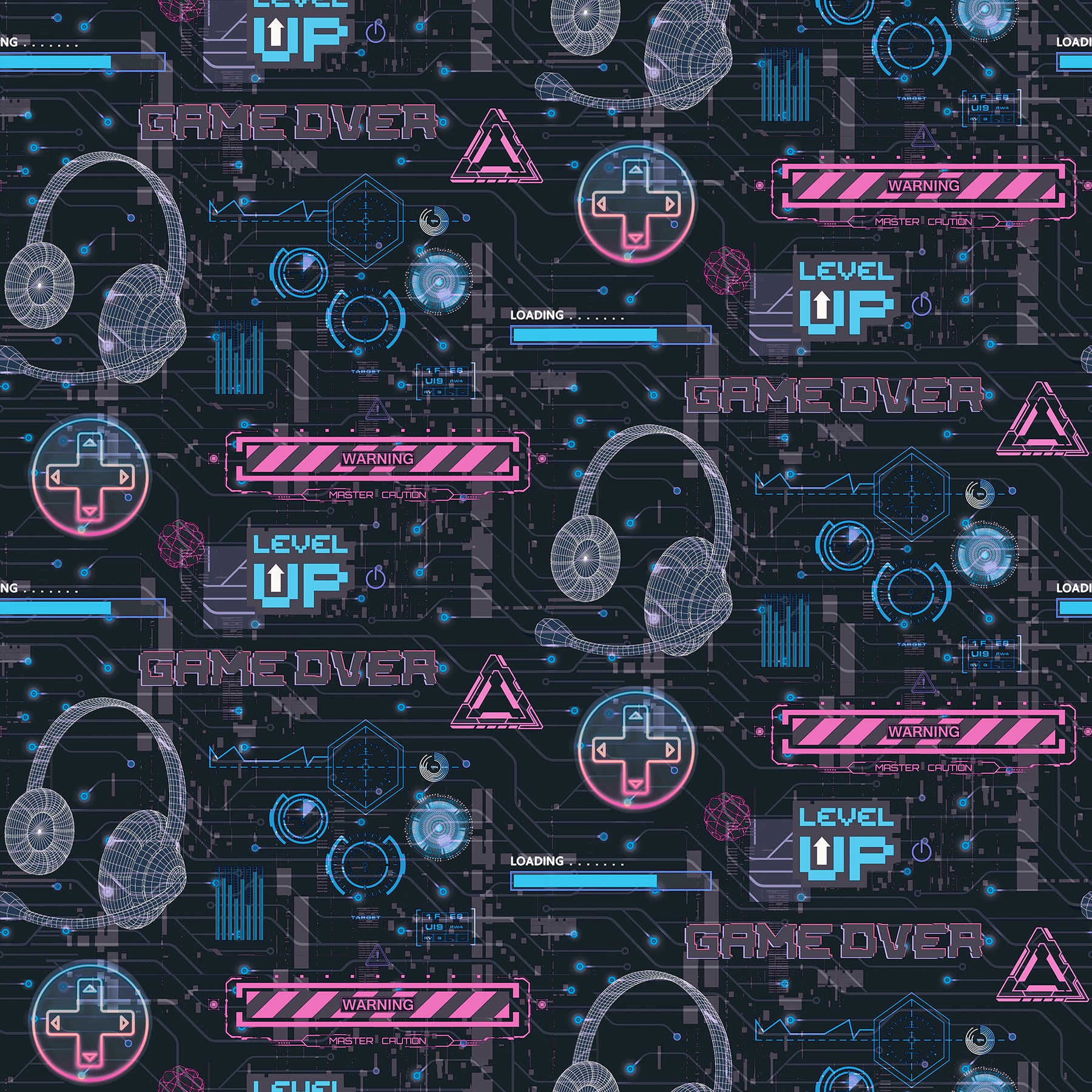 casper-pink-gamer-wallpaper-york-wallcoverings-ah923803 - York Wallcoverings Papel pintado