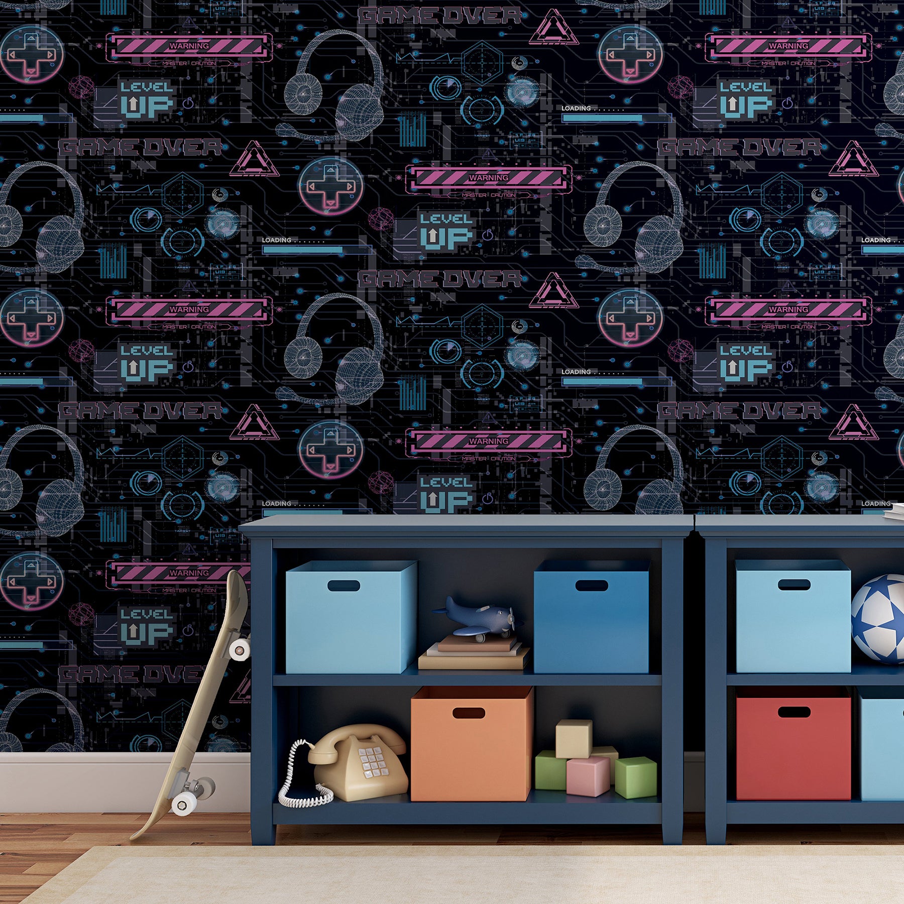 casper-pink-gamer-wallpaper-york-wallcoverings-ah923803 - York Wallcoverings Wallpaper