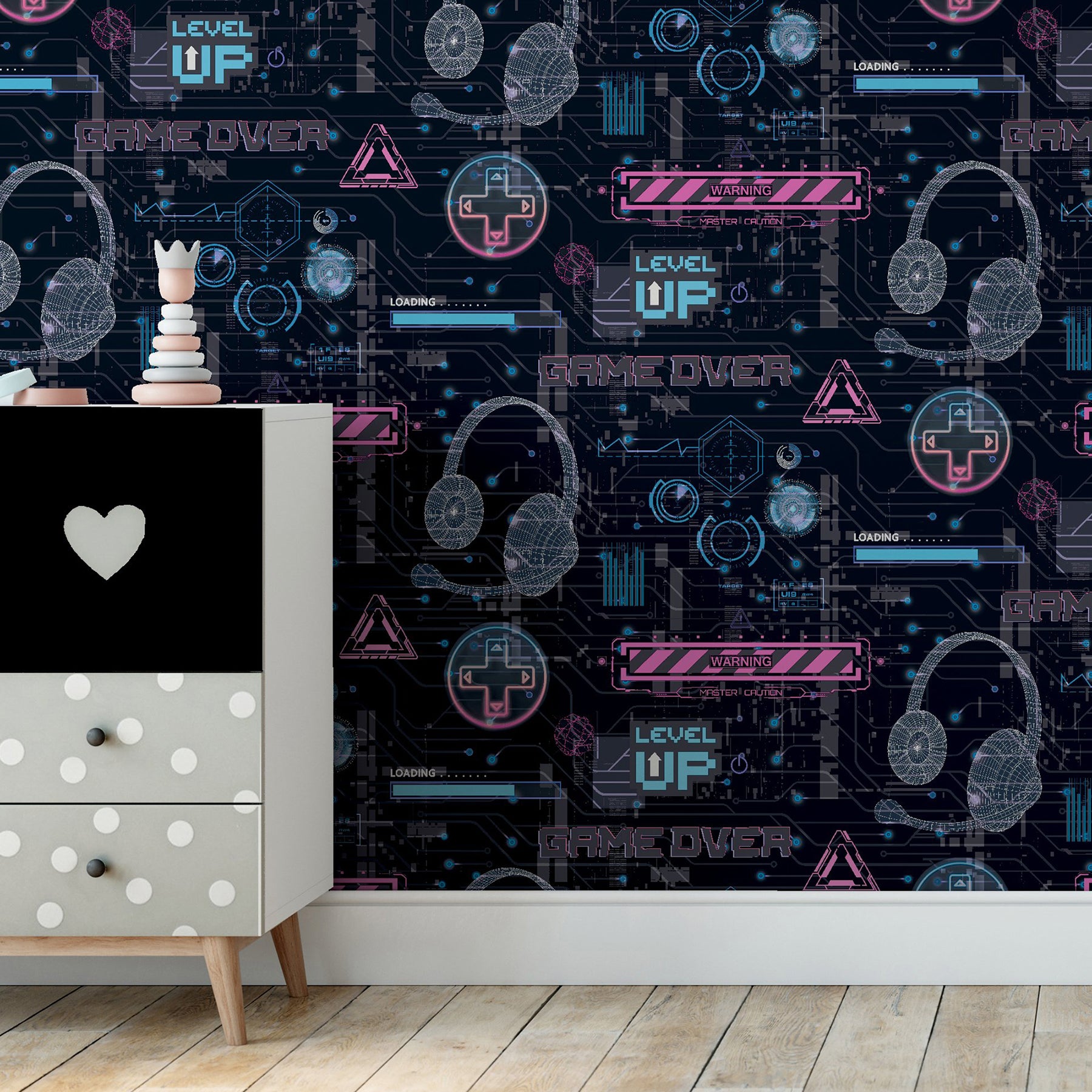 casper-pink-gamer-wallpaper-york-wallcoverings-ah923803 - York Wallcoverings Wallpaper
