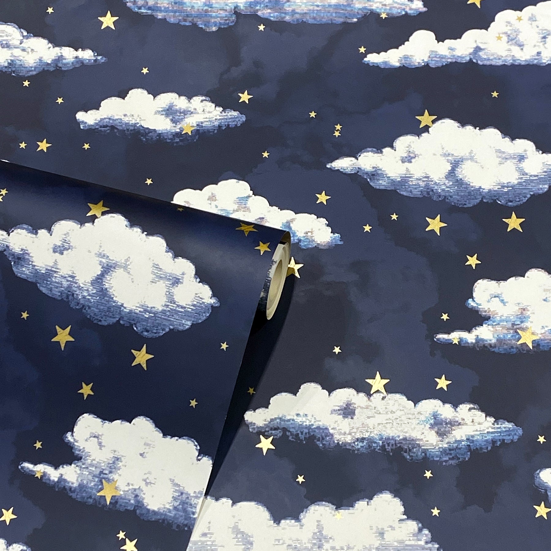 zeno-navy-starry-skies-wallpaper-york-wallcoverings-ah923907 - York Wallcoverings Papel pintado