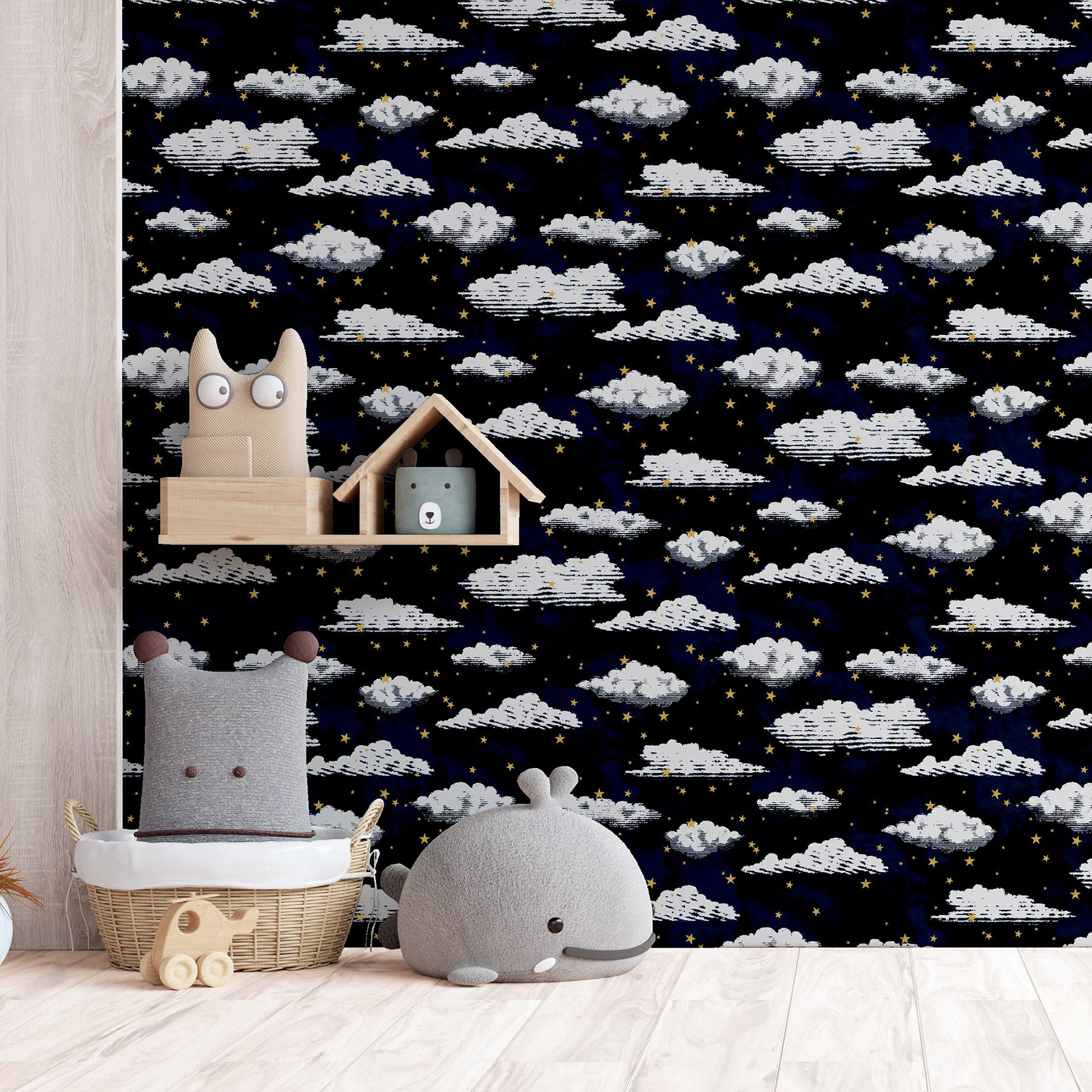 zeno-navy-starry-skies-wallpaper-york-wallcoverings-ah923907 - York Wallcoverings Papel pintado