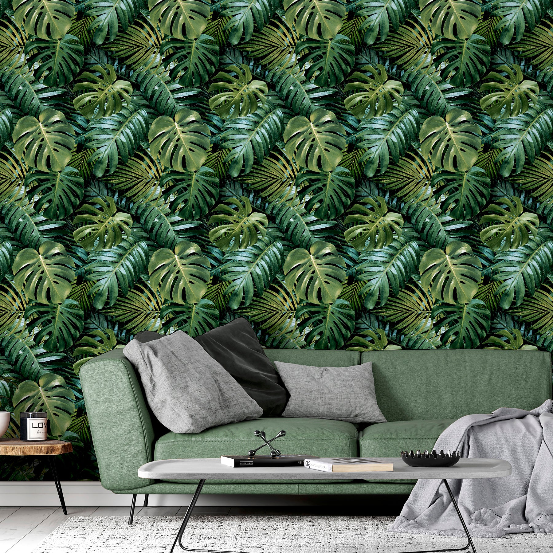 harlynn-green-monstera-wallpaper-york-wallcoverings-ah924108 - York Wallcoverings Wallpaper