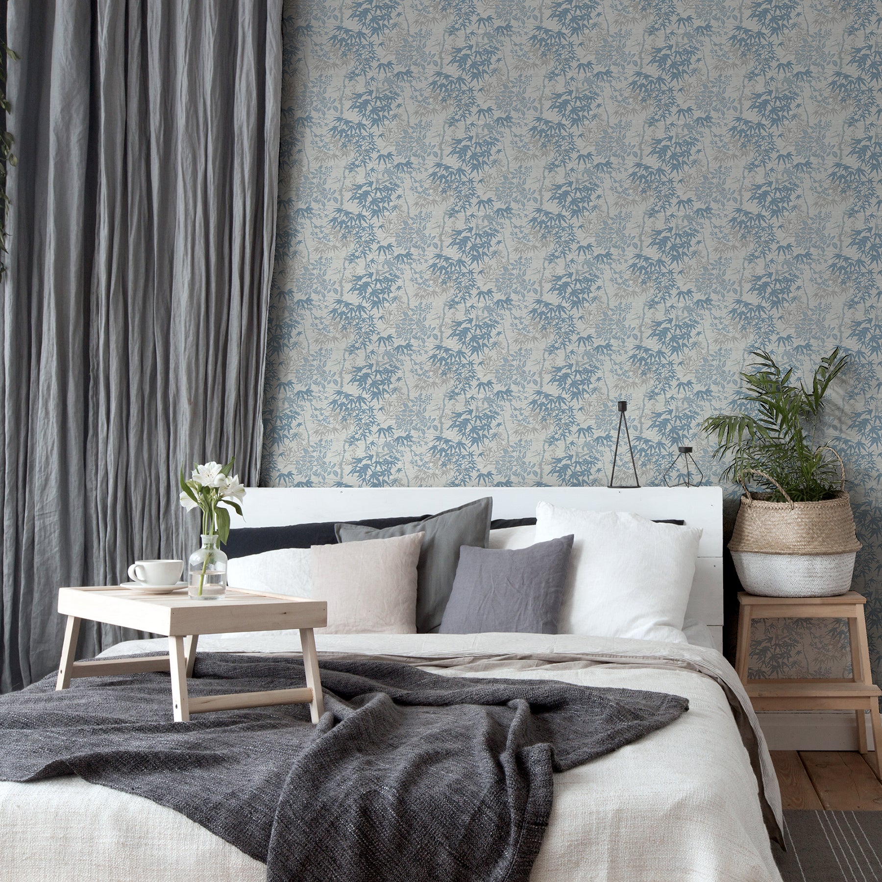 elinore-blue-bamboo-trail-wallpaper-york-wallcoverings-ah924407 - York Wallcoverings Papel pintado