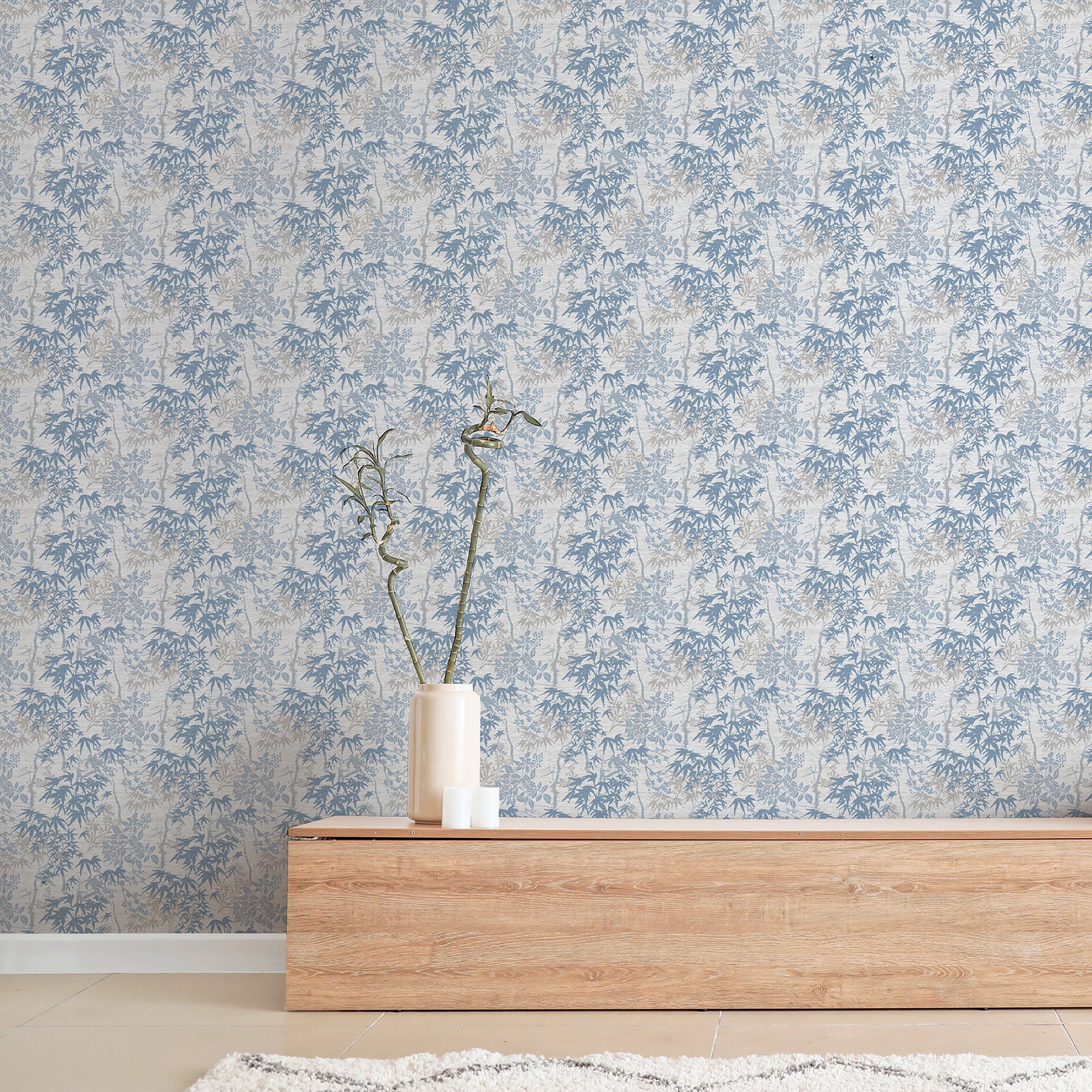 elinore-blue-bamboo-trail-wallpaper-york-wallcoverings-ah924407 - York Wallcoverings Wallpaper