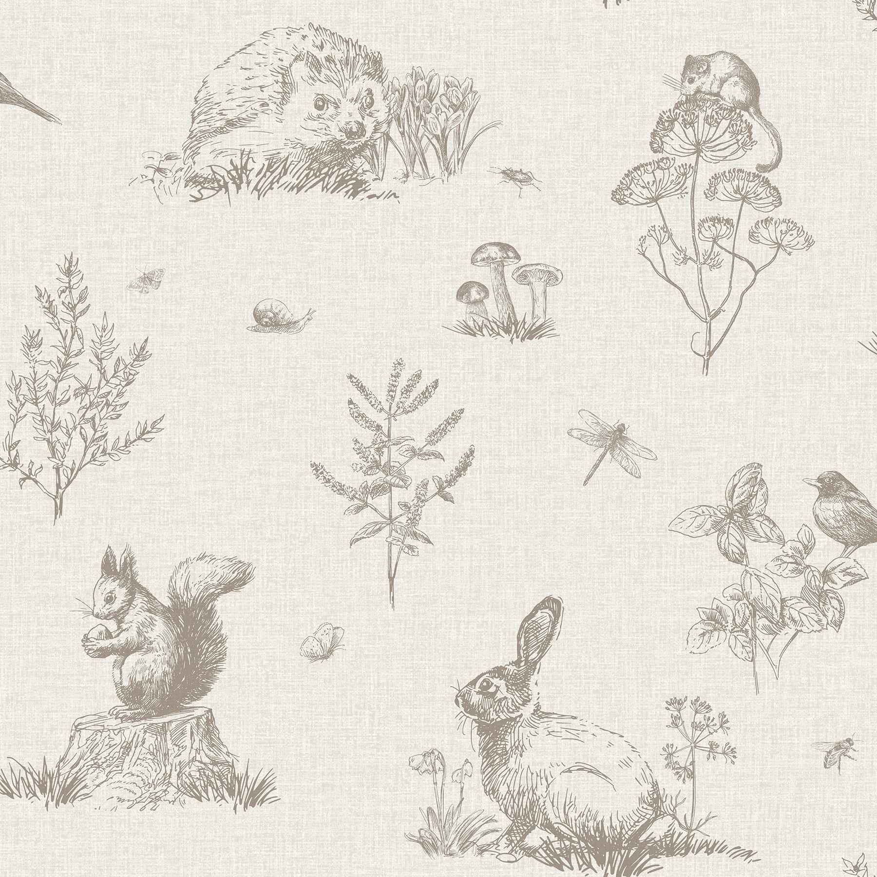 Clawford Beige Meadow Friends Wallpaper - York Wallcoverings - AH924409 - York Wallcoverings Wallpaper