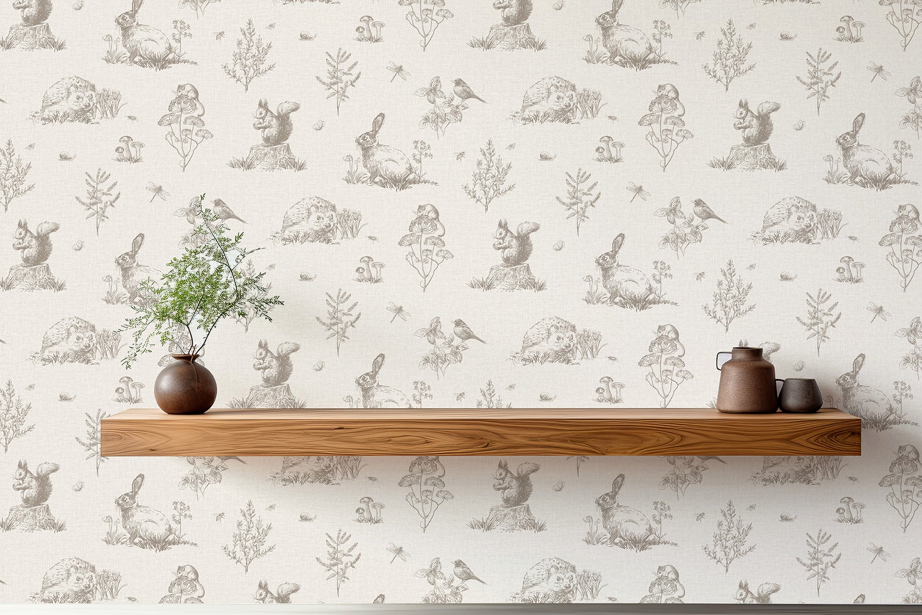clawford-beige-meadow-friends-wallpaper-york-wallcoverings-ah924409 - York Wallcoverings Wallpaper