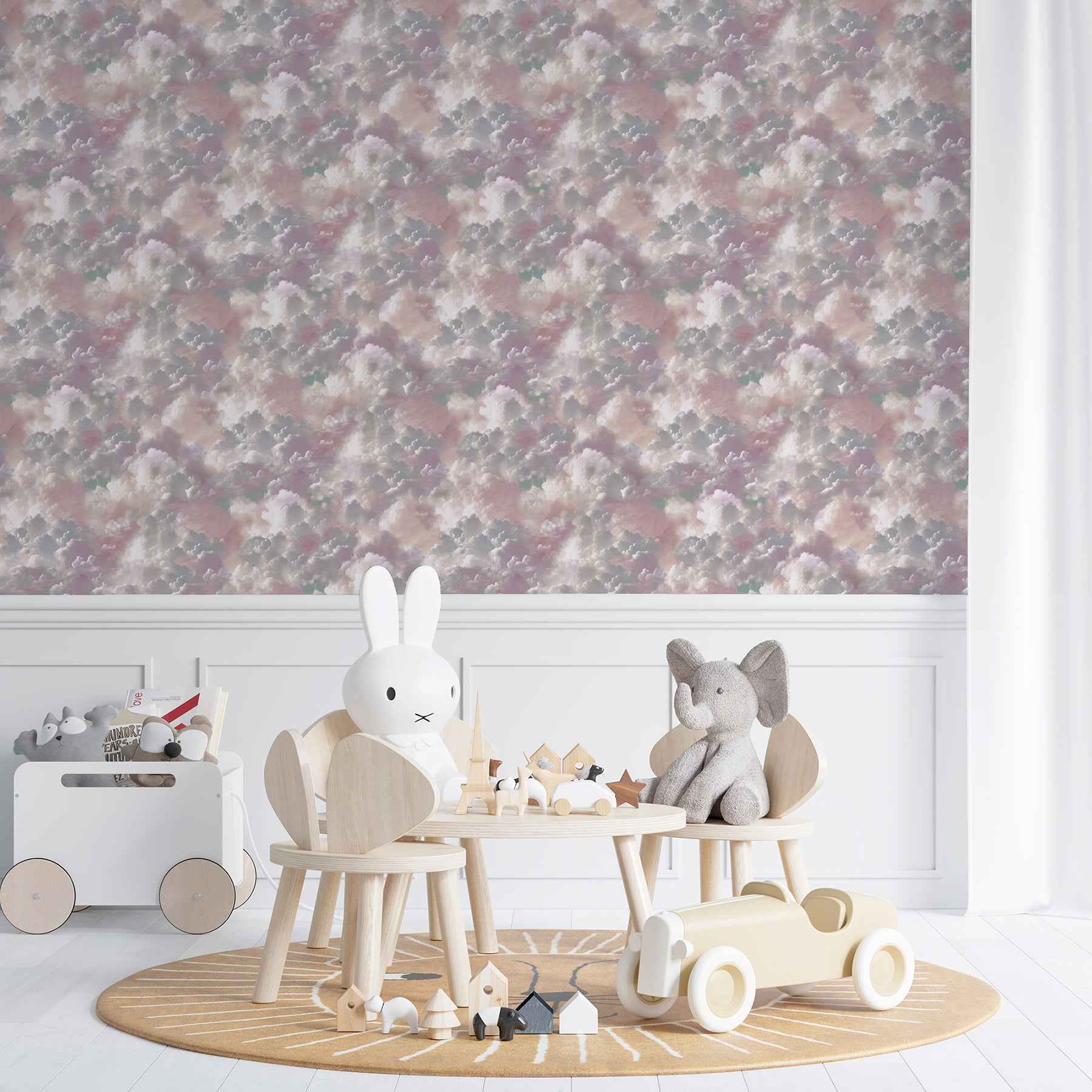 Merryweather Violet Cloudy Skies Wallpaper - York Wallcoverings - AH924508 - York Wallcoverings Wallpaper