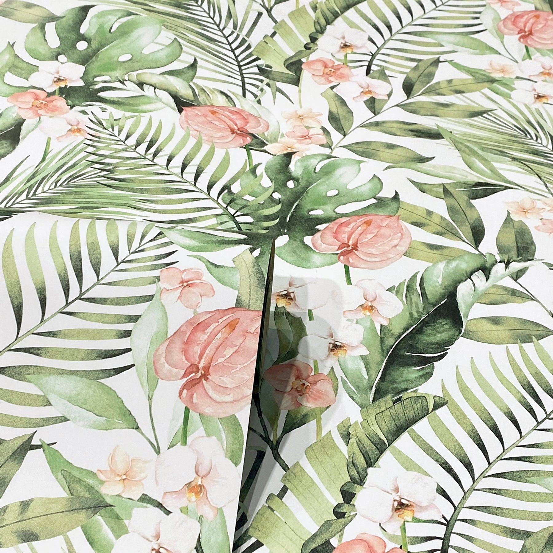 harrietta-green-tropical-floral-wallpaper-york-wallcoverings-ah924906 - York Wallcoverings Wallpaper