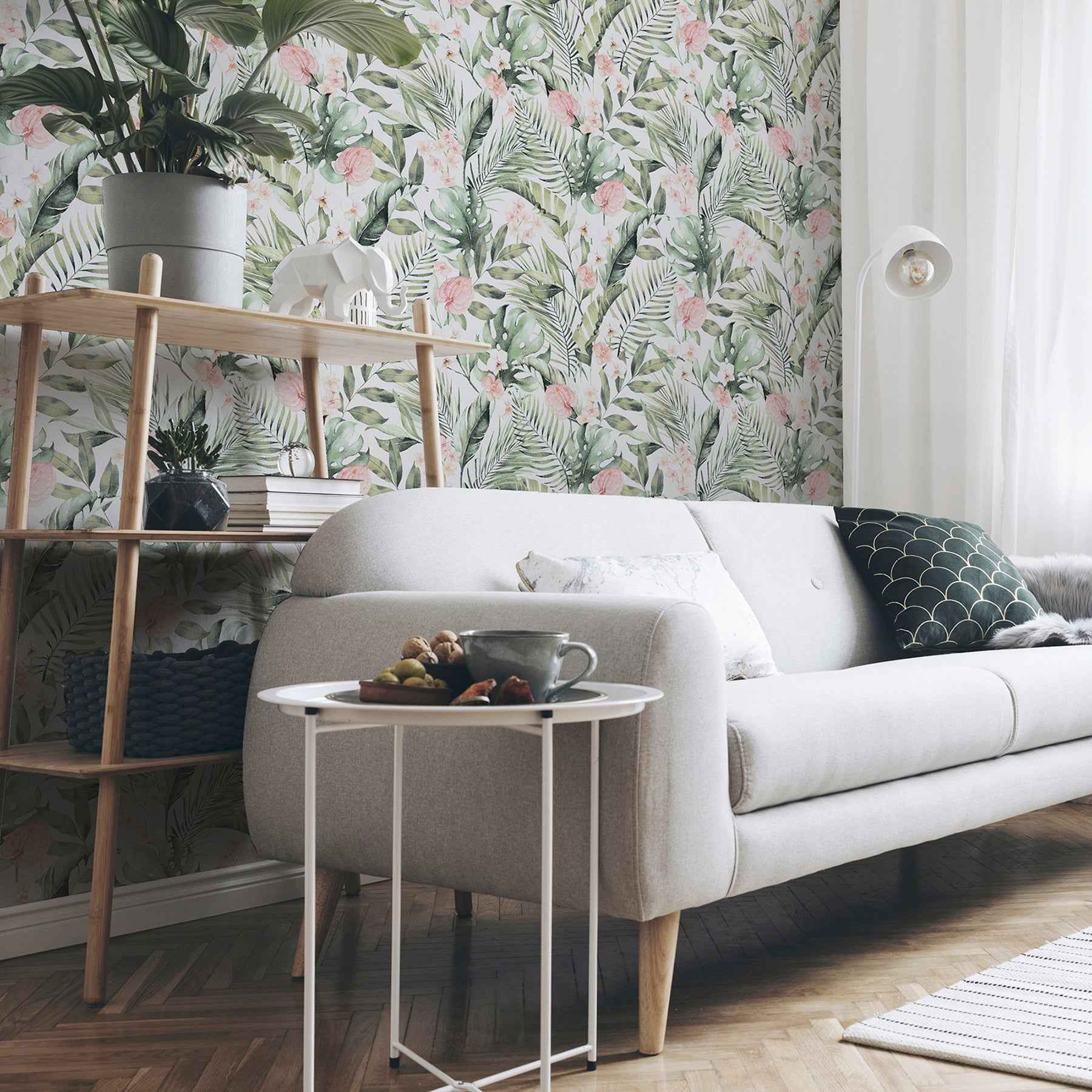 harrietta-green-tropical-floral-wallpaper-york-wallcoverings-ah924906 - York Wallcoverings Wallpaper