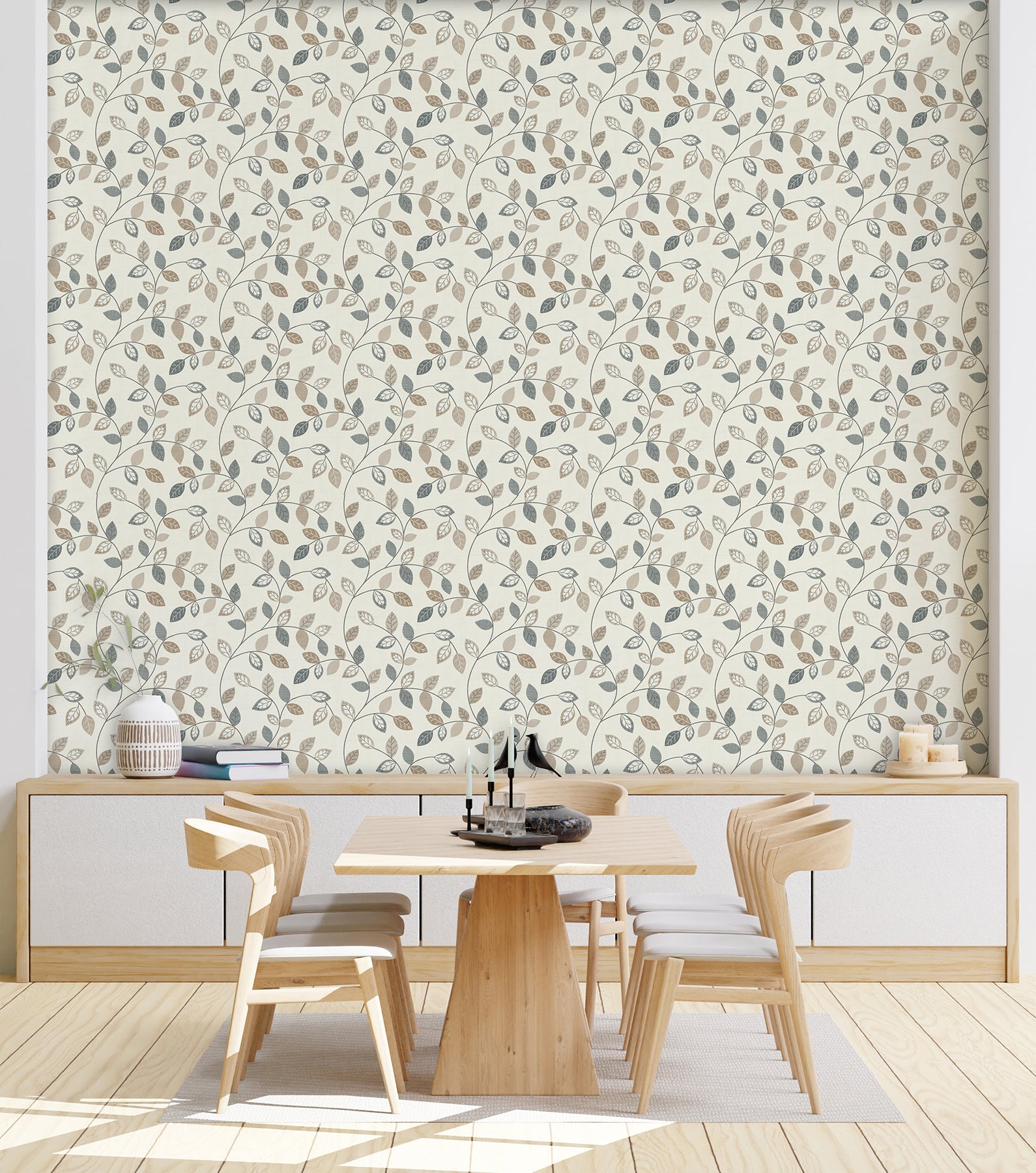 sylvie-neutral-leaf-trail-wallpaper-york-wallcoverings-ah925405 - York Wallcoverings Wallpaper