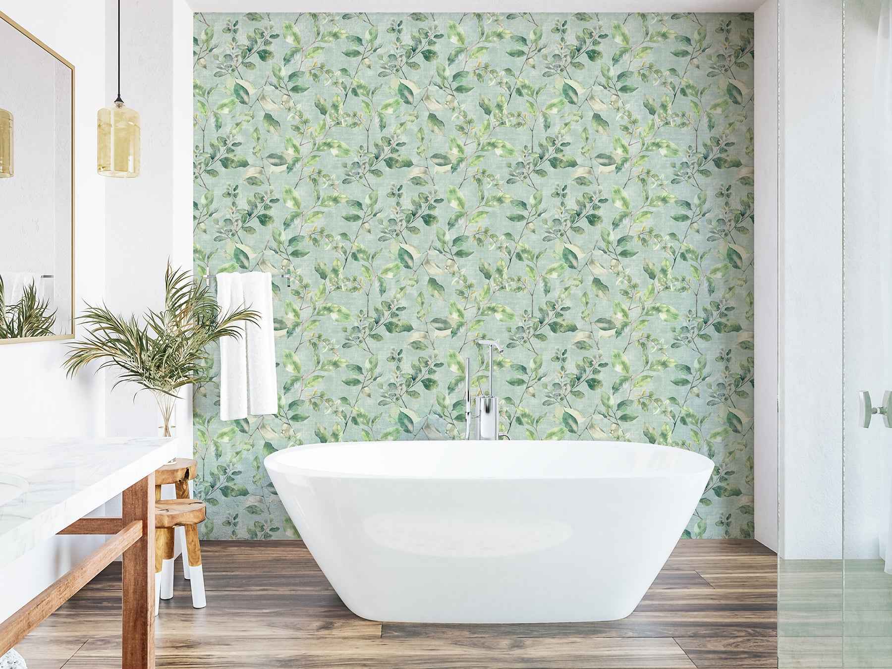 Lucene Green Spring Vines Wallpaper - York Wallcoverings - AH925501 - York Wallcoverings Wallpaper