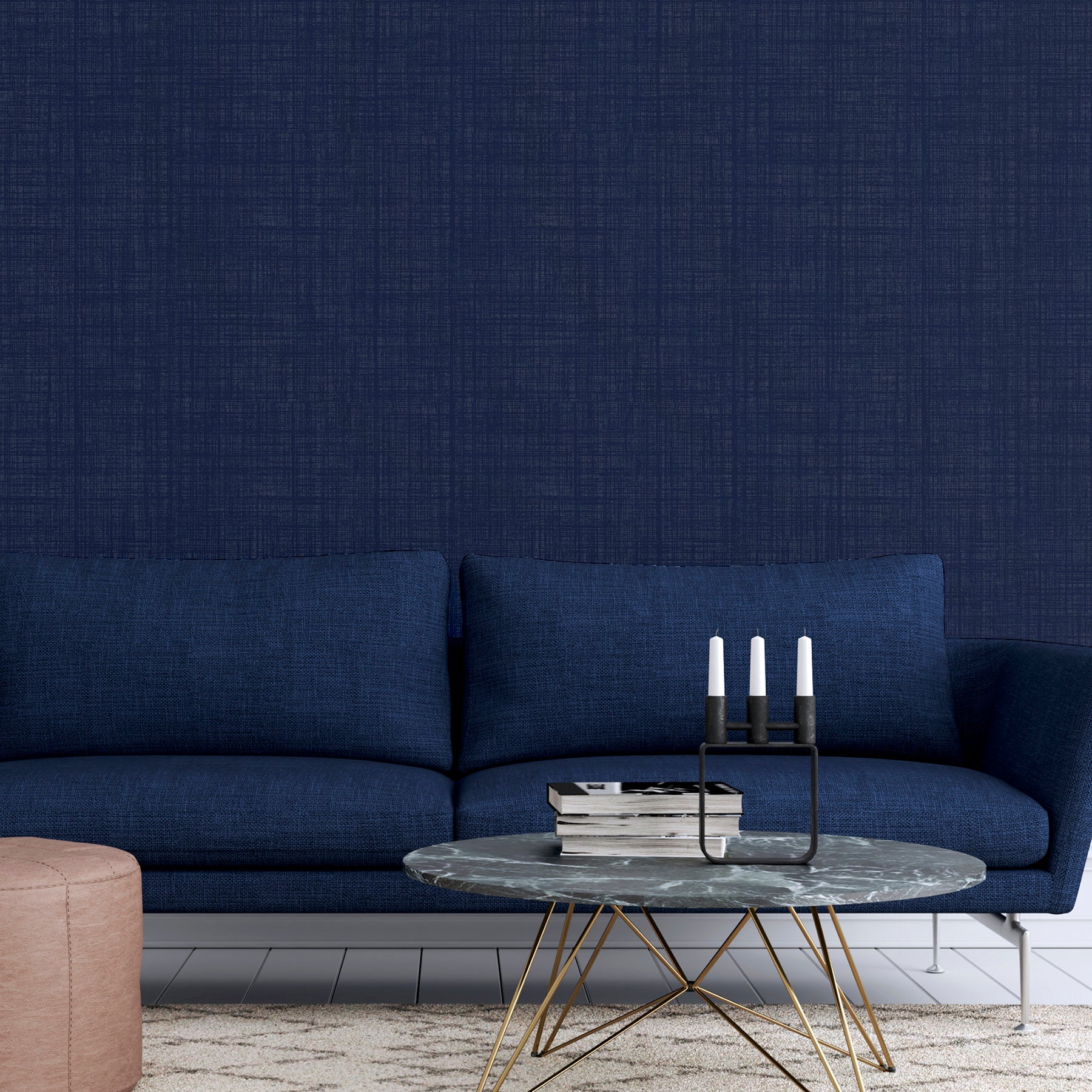 rafe-navy-woven-texture-wallpaper-york-wallcoverings-ah946002 - York Wallcoverings Papel pintado