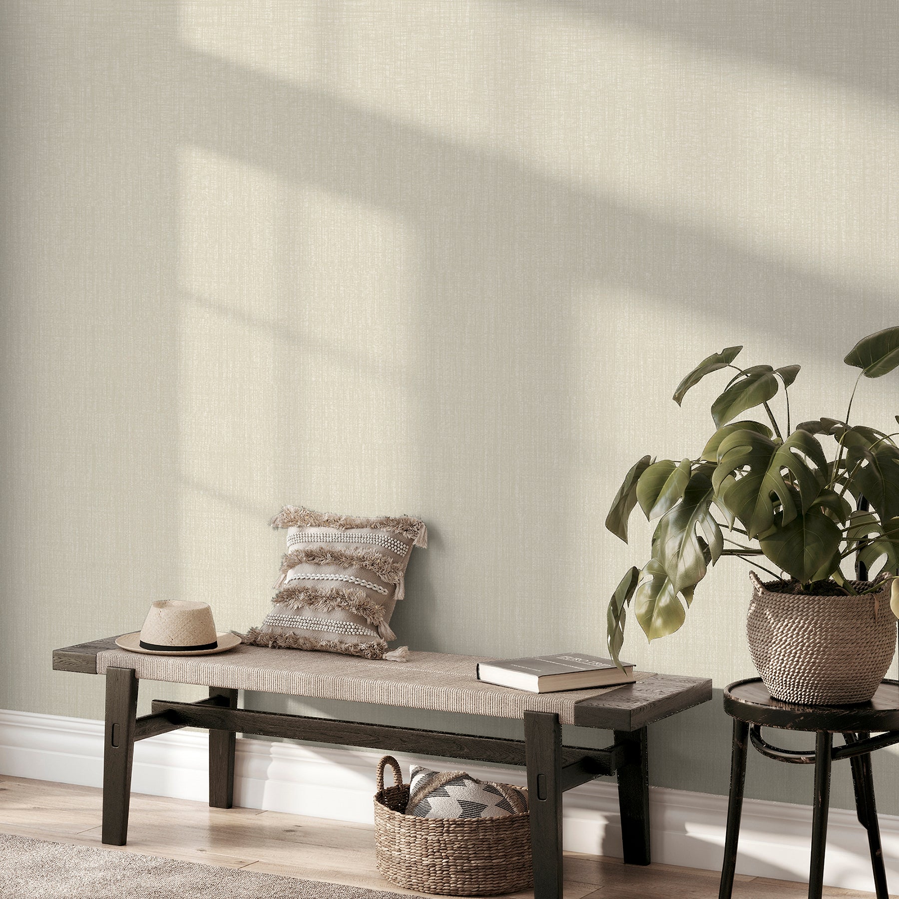 rafe-neutral-woven-texture-wallpaper-york-wallcoverings-ah946003 - York Wallcoverings Papel pintado
