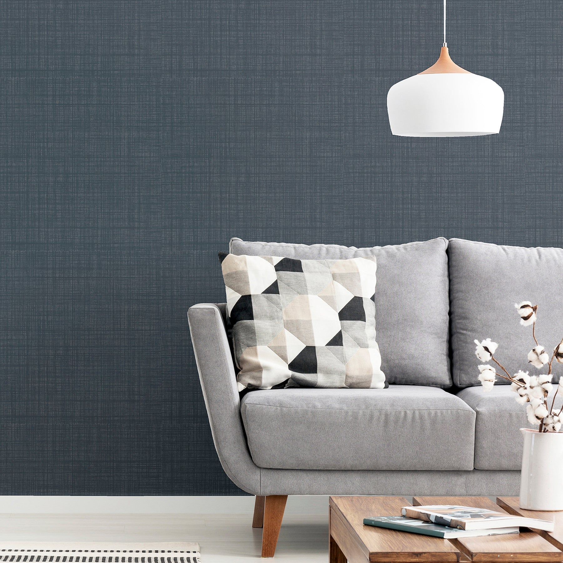 rafe-grey-woven-texture-wallpaper-york-wallcoverings-ah946006 - York Wallcoverings Papel pintado
