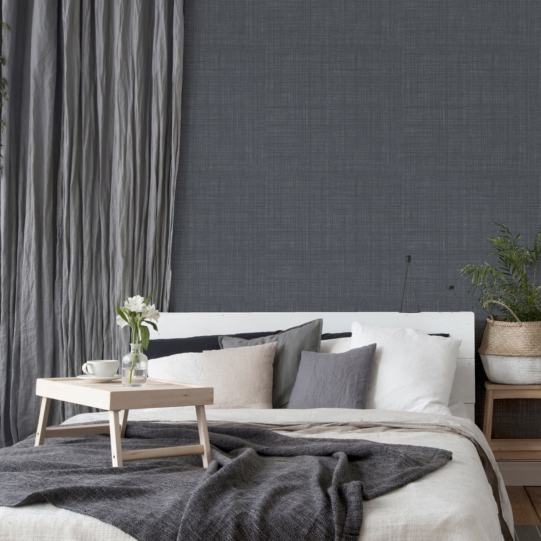 rafe-grey-woven-texture-wallpaper-york-wallcoverings-ah946006 - York Wallcoverings Papel pintado
