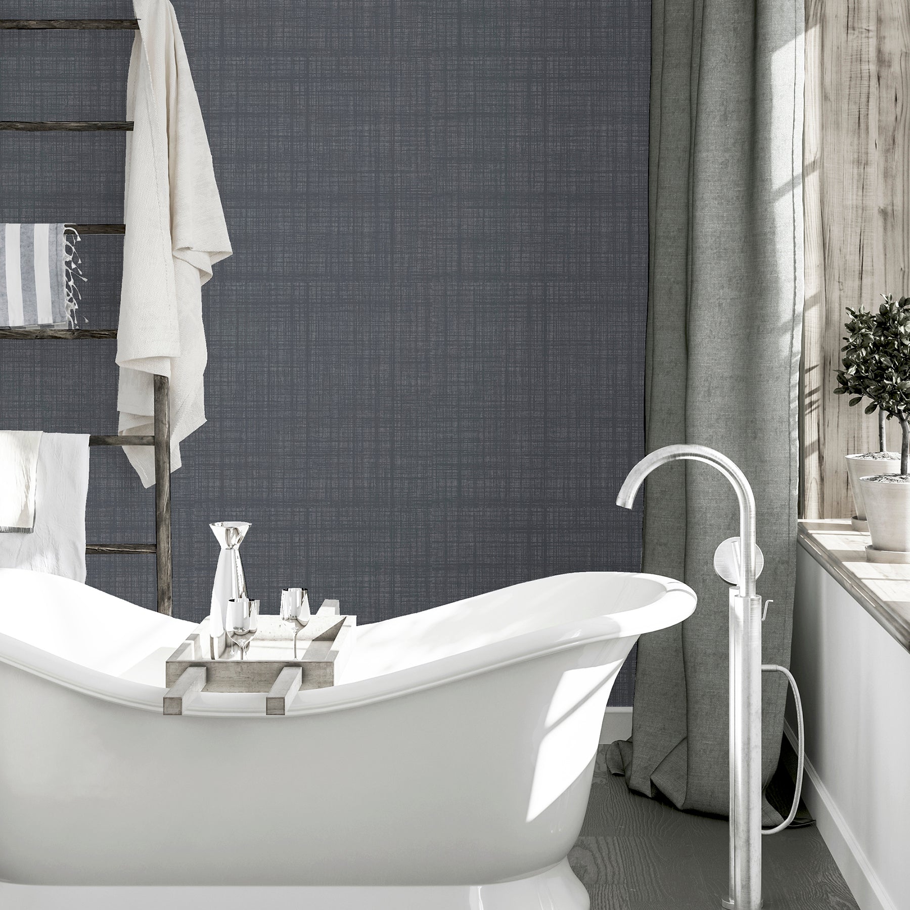 rafe-grey-woven-texture-wallpaper-york-wallcoverings-ah946006 - York Wallcoverings Papel pintado