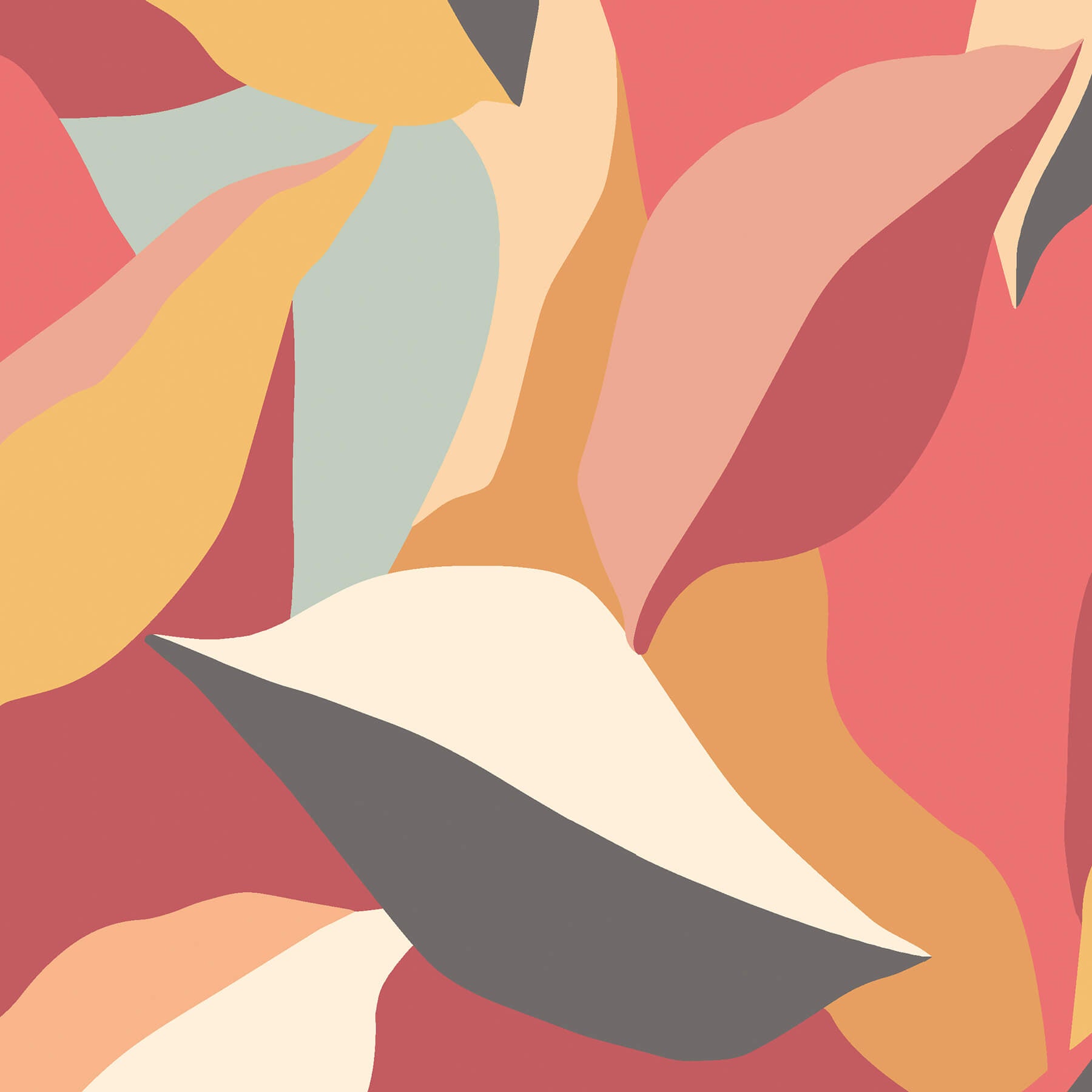 leafy-patchwork-spice-mix-peel-and-stick-wallpaper-york-wallcoverings-hwa1157pu - York Wallcoverings Wallpaper