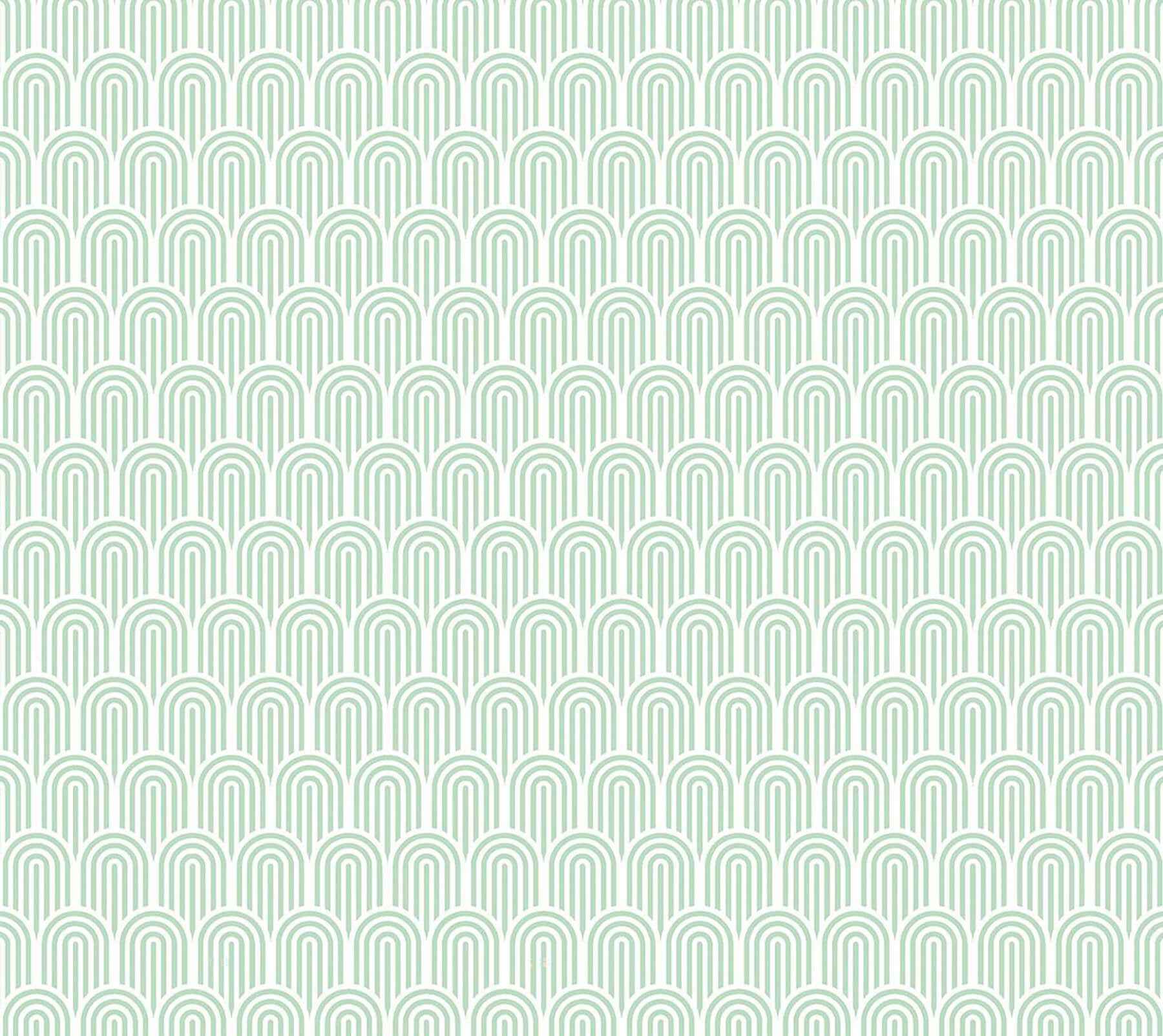 Retro Arch Mint Green Peel and Stick Wallpaper - York Wallcoverings - HWA1070PU - York Wallcoverings Wallpaper