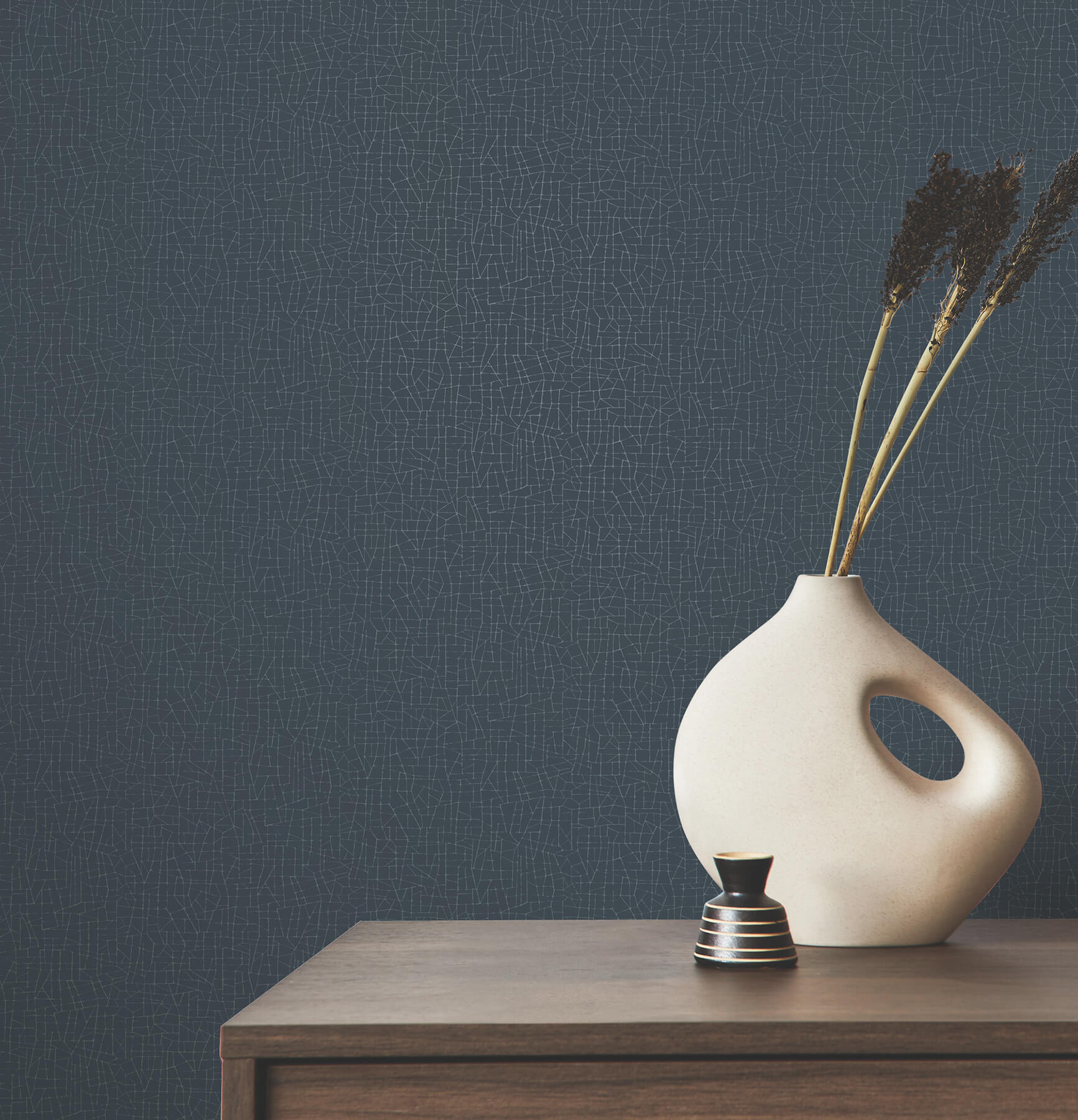 cary-dark-blue-petite-maze-wallpaper-york-wallcoverings-4207-5408 - York Wallcoverings Papel pintado