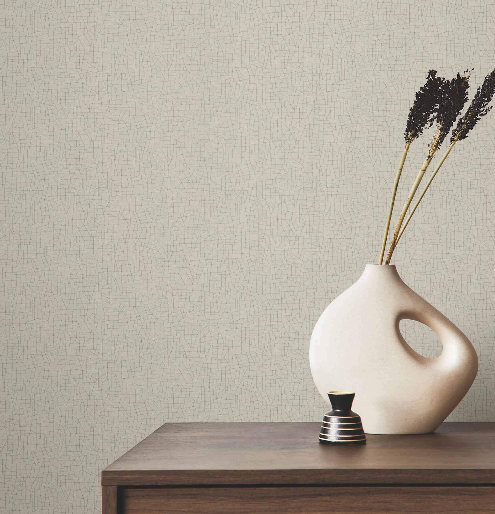 Cary Taupe Petite Maze Wallpaper - York Wallcoverings - 4207-5411 - York Wallcoverings Wallpaper