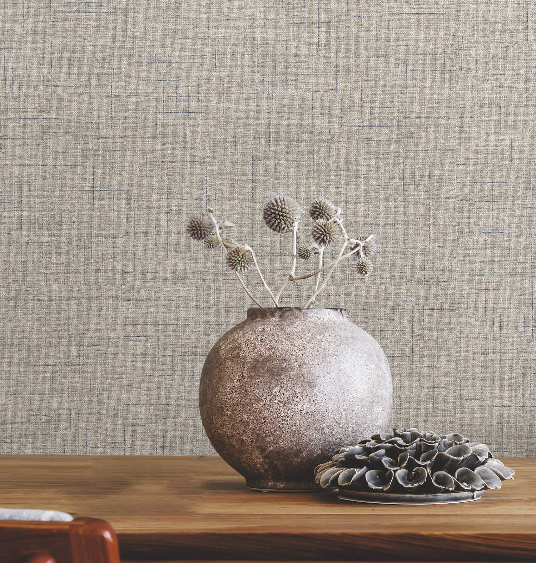 leon-olive-faux-fabric-wallpaper-york-wallcoverings-4207-5414 - York Wallcoverings Papel pintado