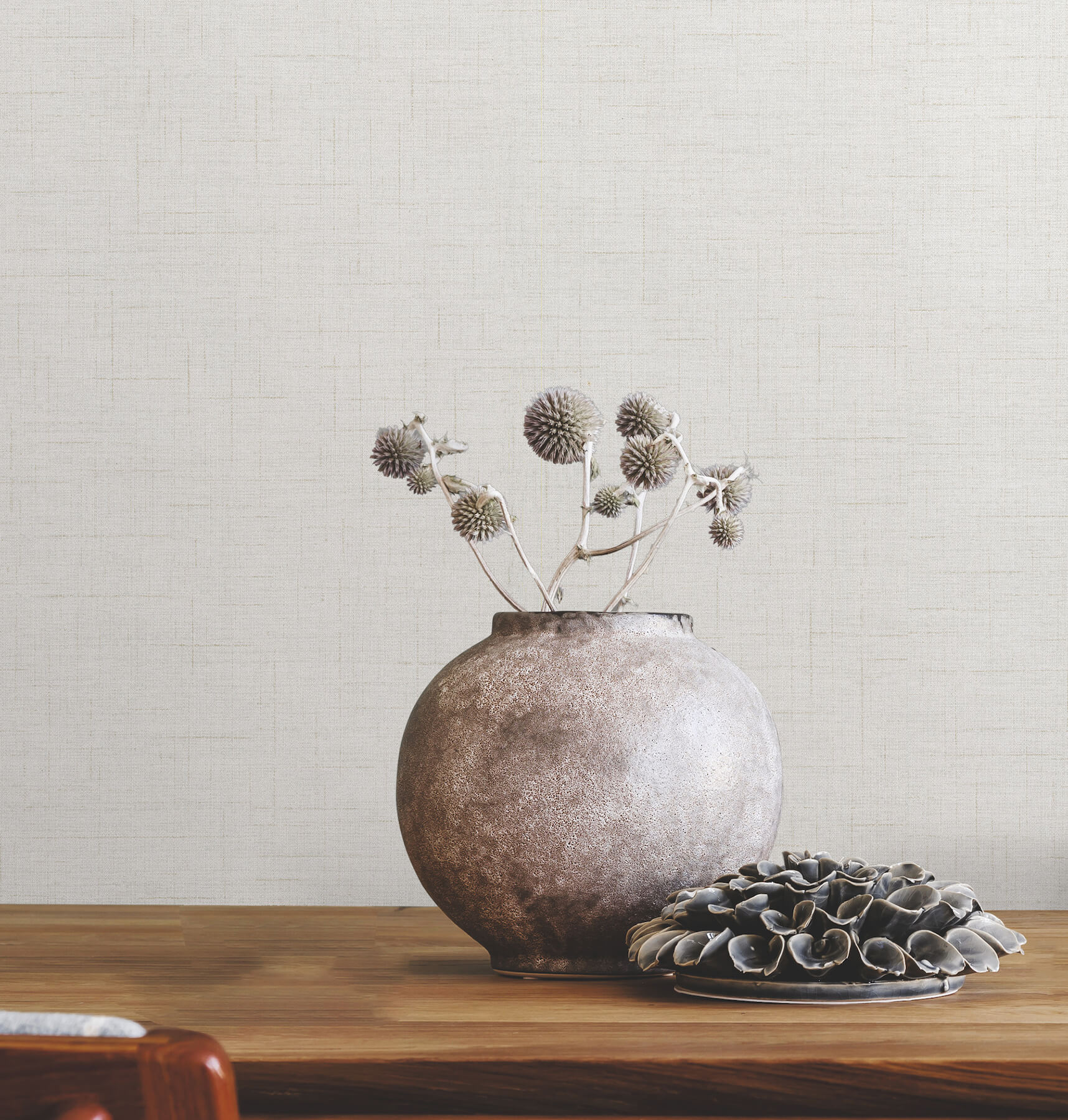 leon-off-white-faux-fabric-wallpaper-york-wallcoverings-4207-5416 - York Wallcoverings Papel pintado