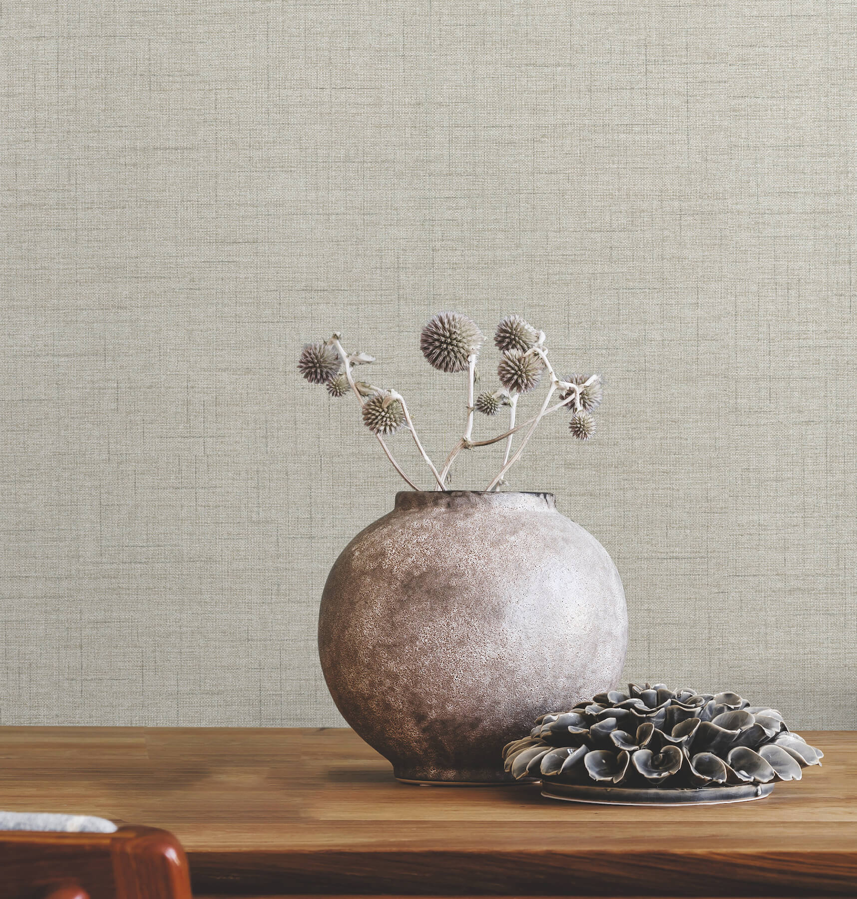 leon-sage-faux-fabric-wallpaper-york-wallcoverings-4207-5417 - York Wallcoverings Papel pintado