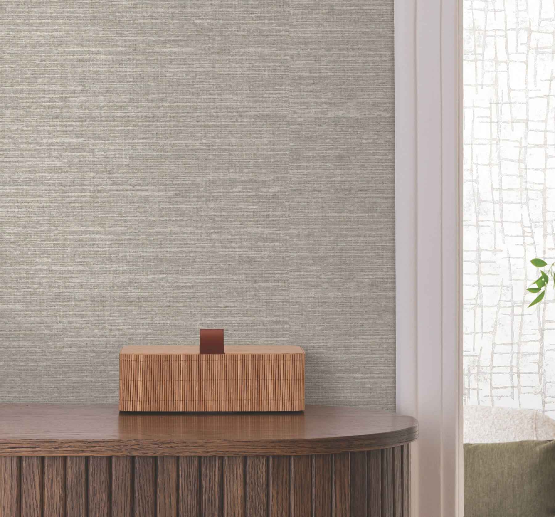 Rhett Grey Striated Wallpaper - York Wallcoverings - 4207-5428 - York Wallcoverings Wallpaper