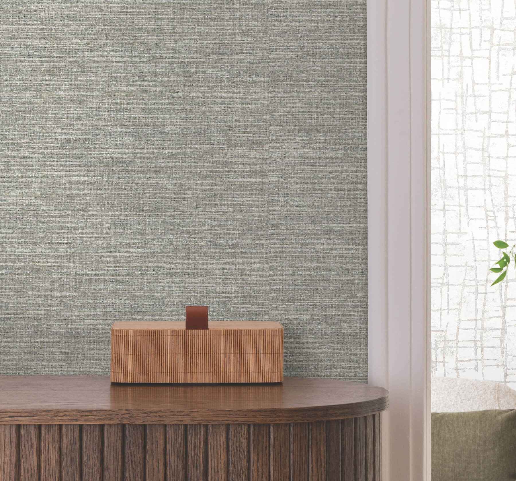 Rhett Dark Green Striated Wallpaper - York Wallcoverings - 4207-5429 - York Wallcoverings Wallpaper