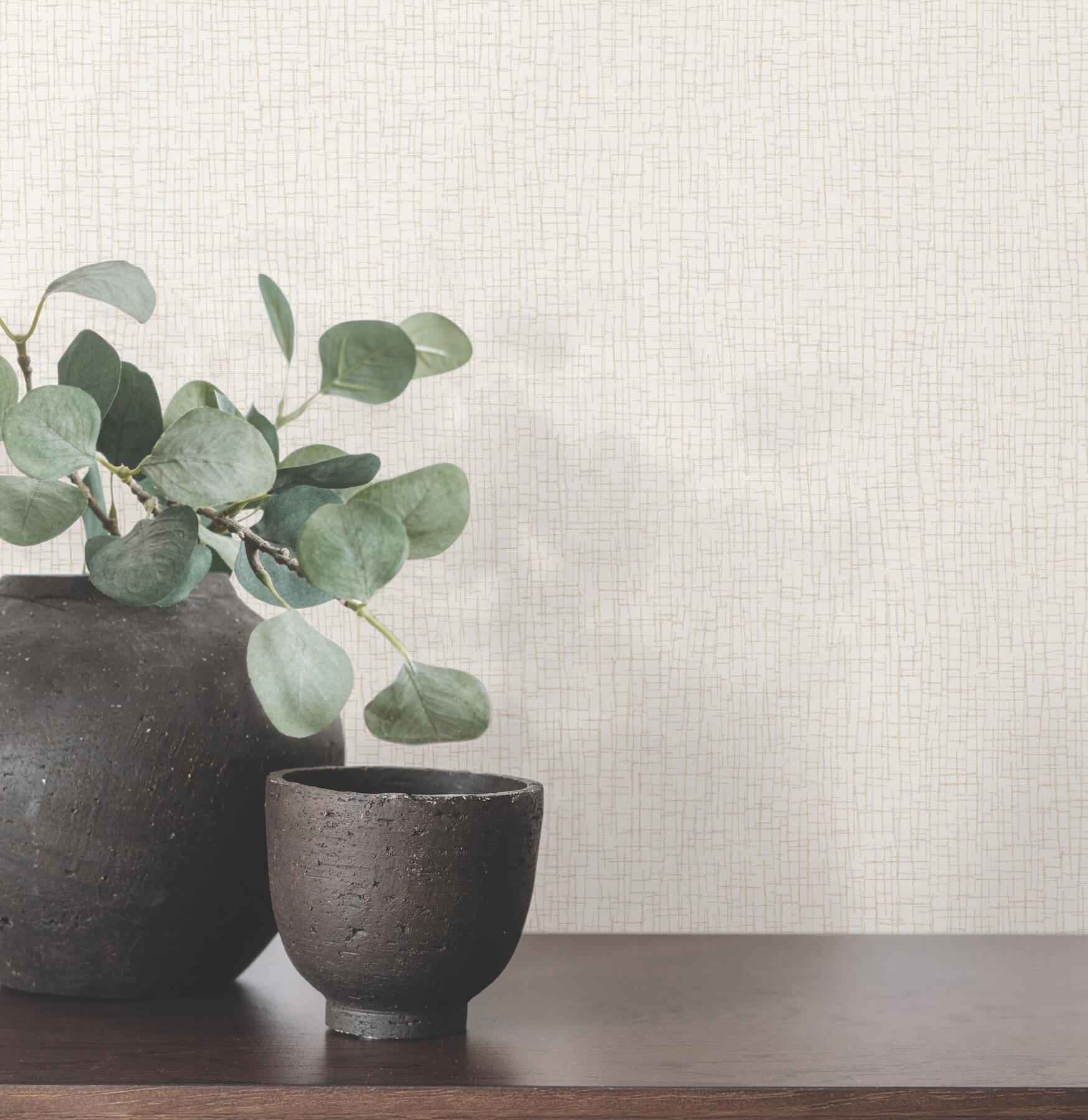 Aden Ivory Linear Abstract Wallpaper - York Wallcoverings - 4207-5450 - York Wallcoverings Wallpaper