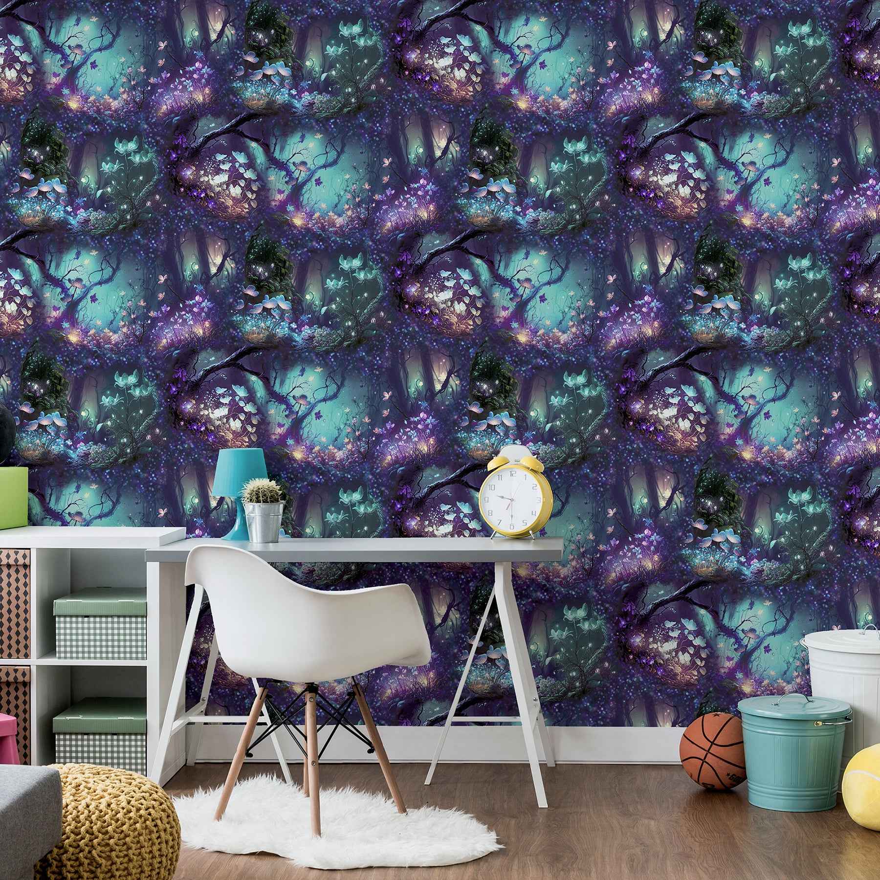Oleda Dark Blue Magical Garden Wallpaper - York Wallcoverings - AH923804 - York Wallcoverings Wallpaper