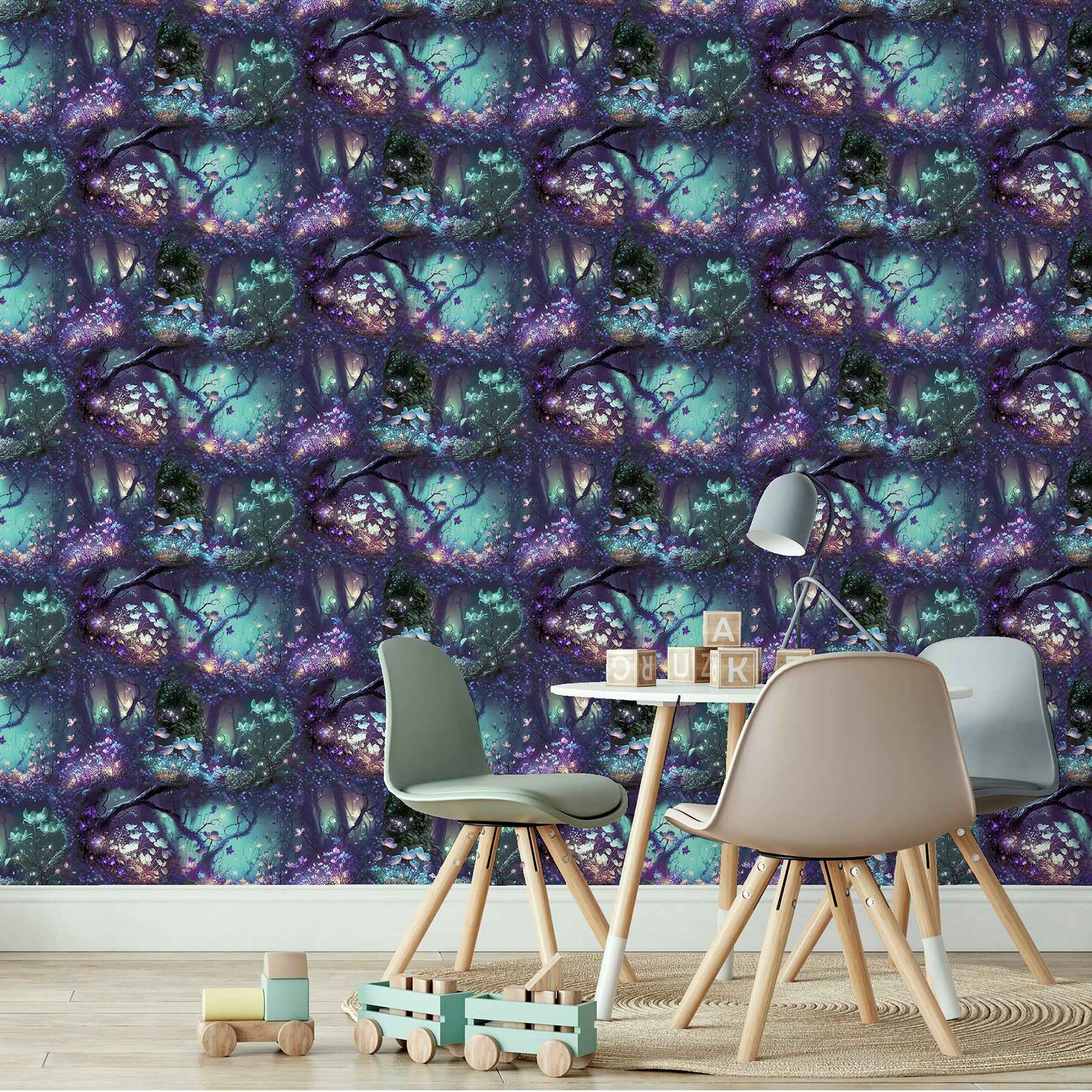 Oleda Dark Blue Magical Garden Wallpaper - York Wallcoverings - AH923804 - York Wallcoverings Wallpaper