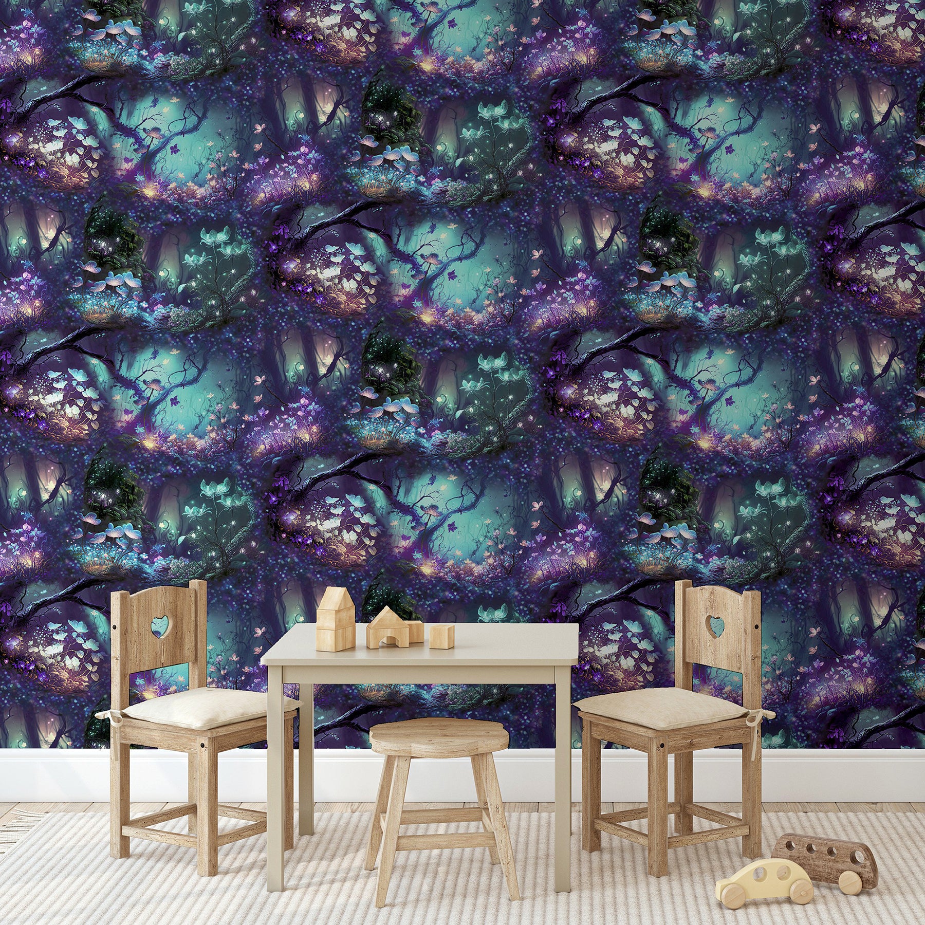 oleda-dark-blue-magical-garden-wallpaper-york-wallcoverings-ah923804 - York Wallcoverings Wallpaper